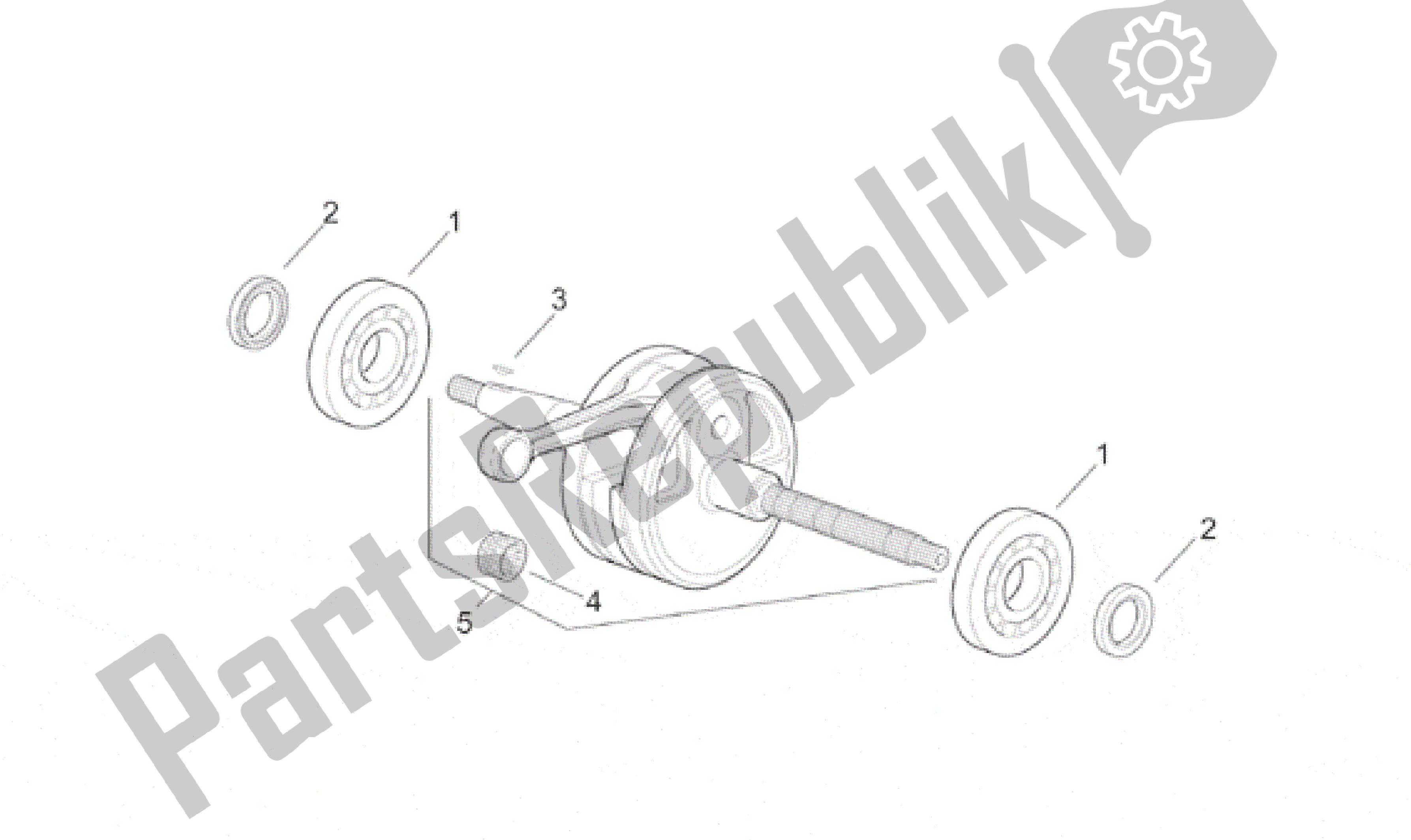 All parts for the Drive Shaft of the Aprilia SR 125 1999 - 2001