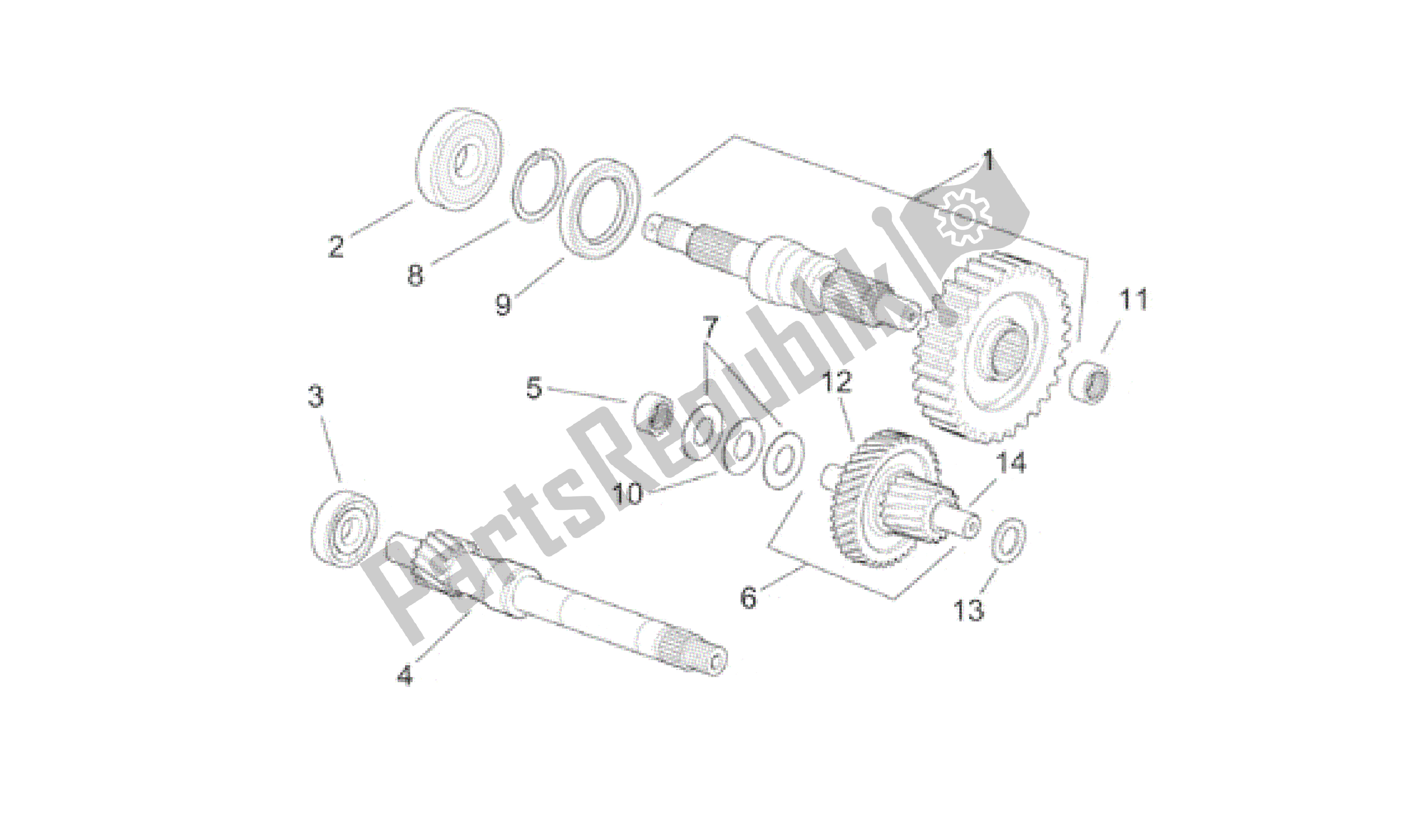 Todas as partes de Transmissão do Aprilia SR 125 1999 - 2001