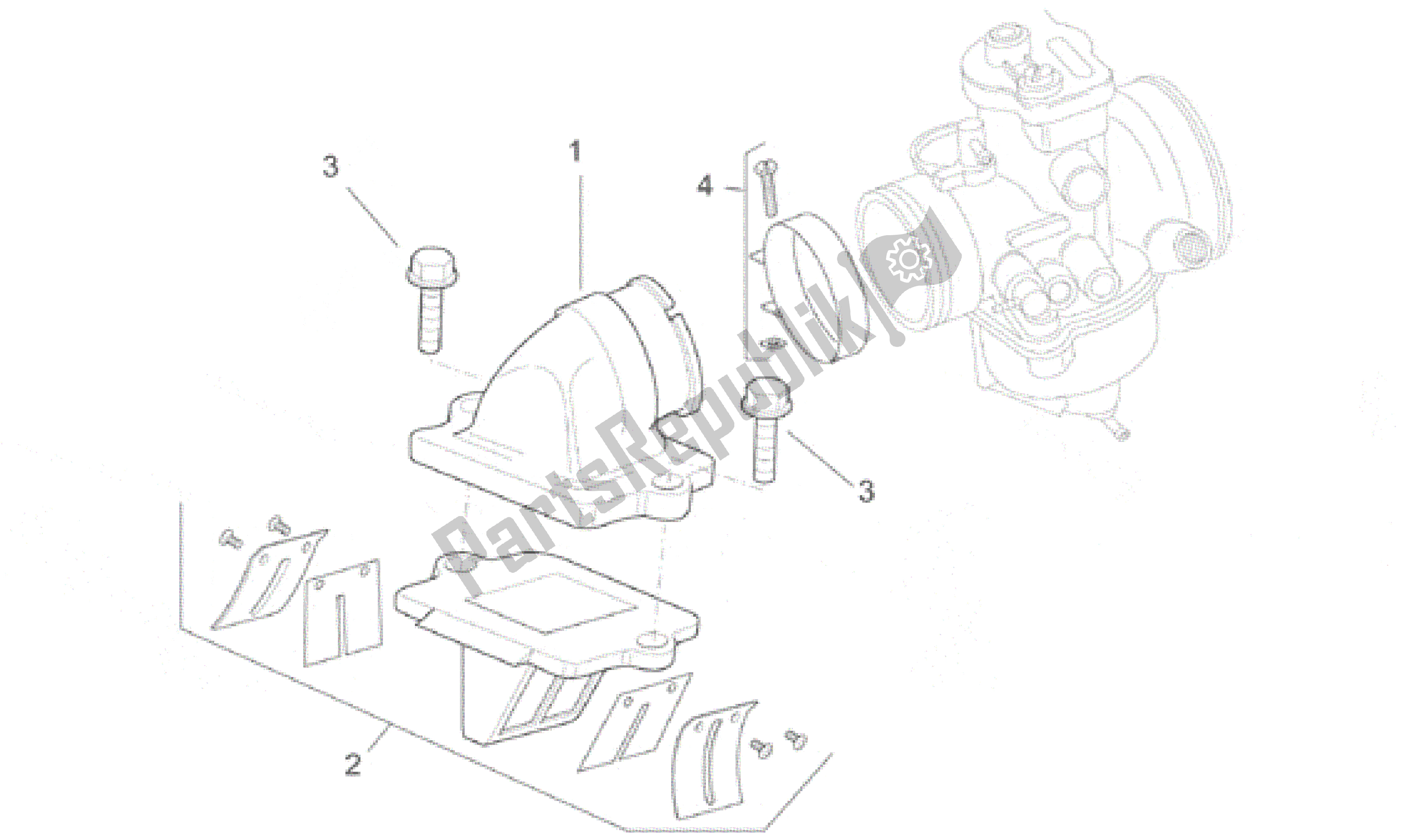 Toutes les pièces pour le Collecteur du Aprilia SR 125 1999 - 2001