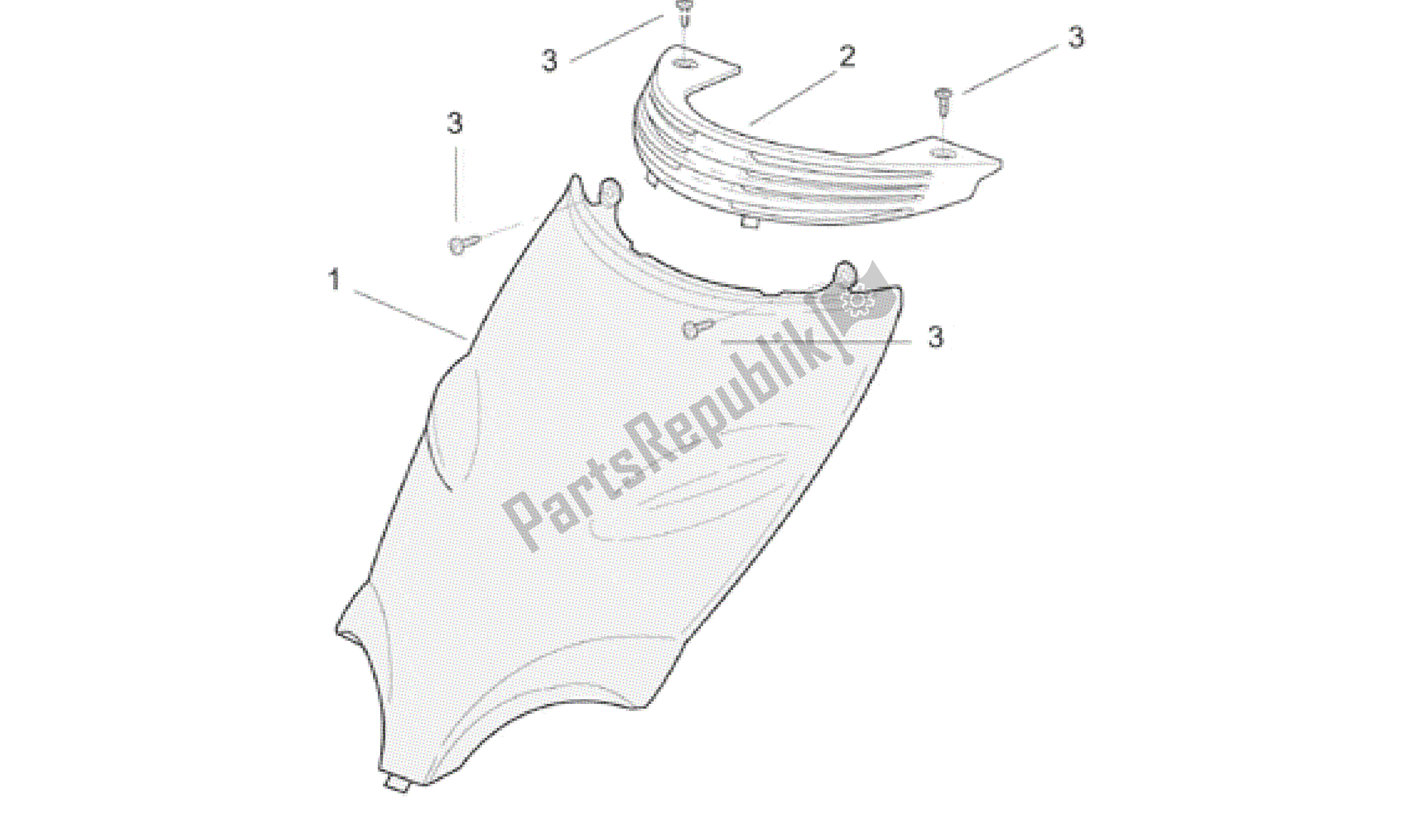All parts for the Front Body - Front Fairing Ii of the Aprilia SR 125 1999 - 2001