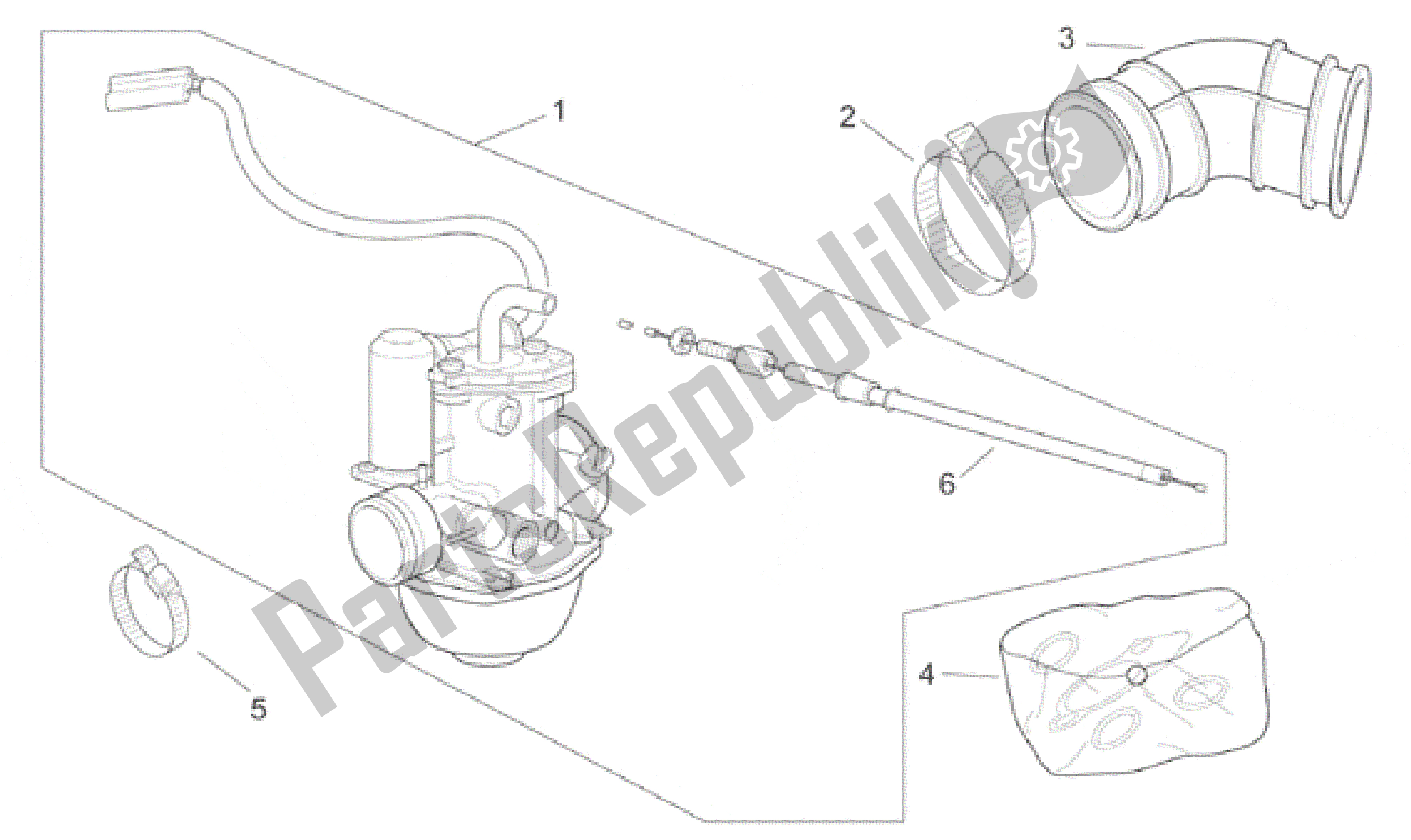 All parts for the Carburettor Mikuni I of the Aprilia SR 150 1999 - 2001