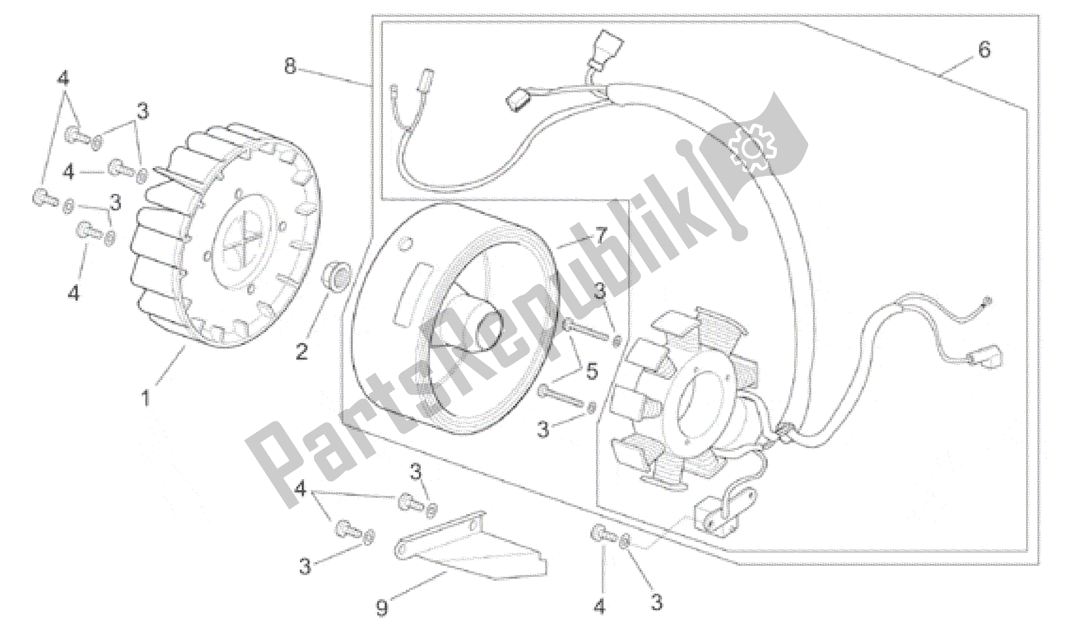 Alle Teile für das Magneto des Aprilia SR 150 1999 - 2001