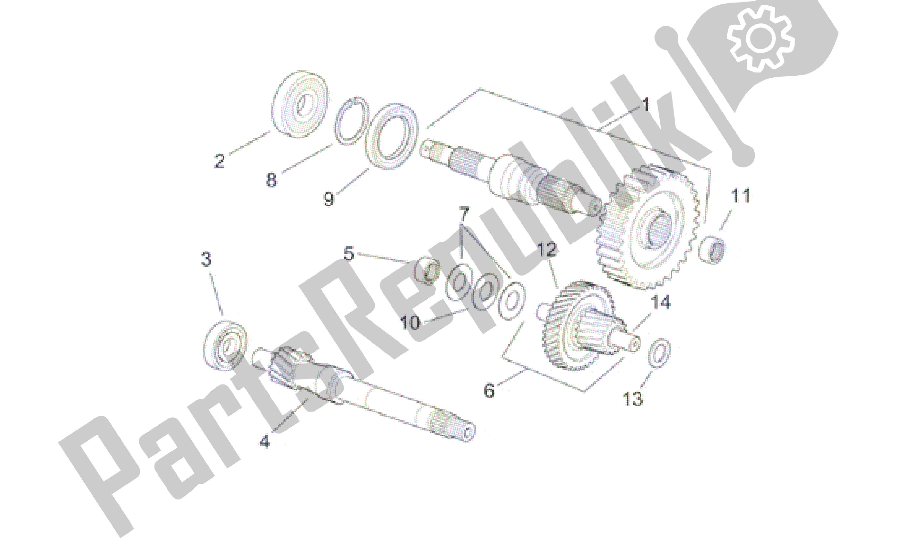 Alle Teile für das Übertragung des Aprilia SR 150 1999 - 2001