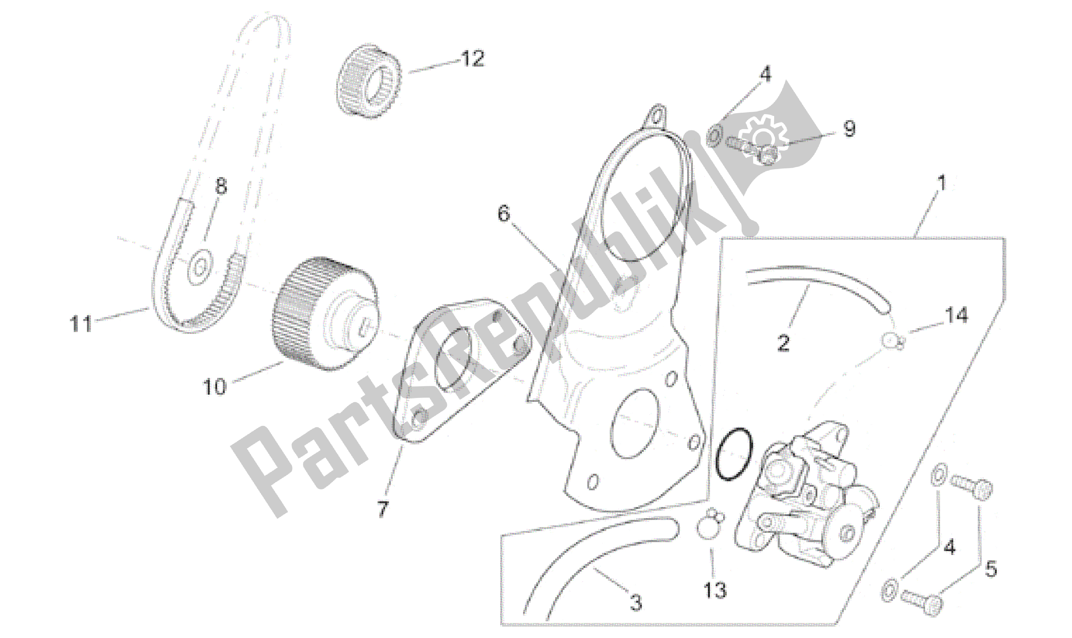 Alle Teile für das Ölpumpe des Aprilia SR 150 1999 - 2001