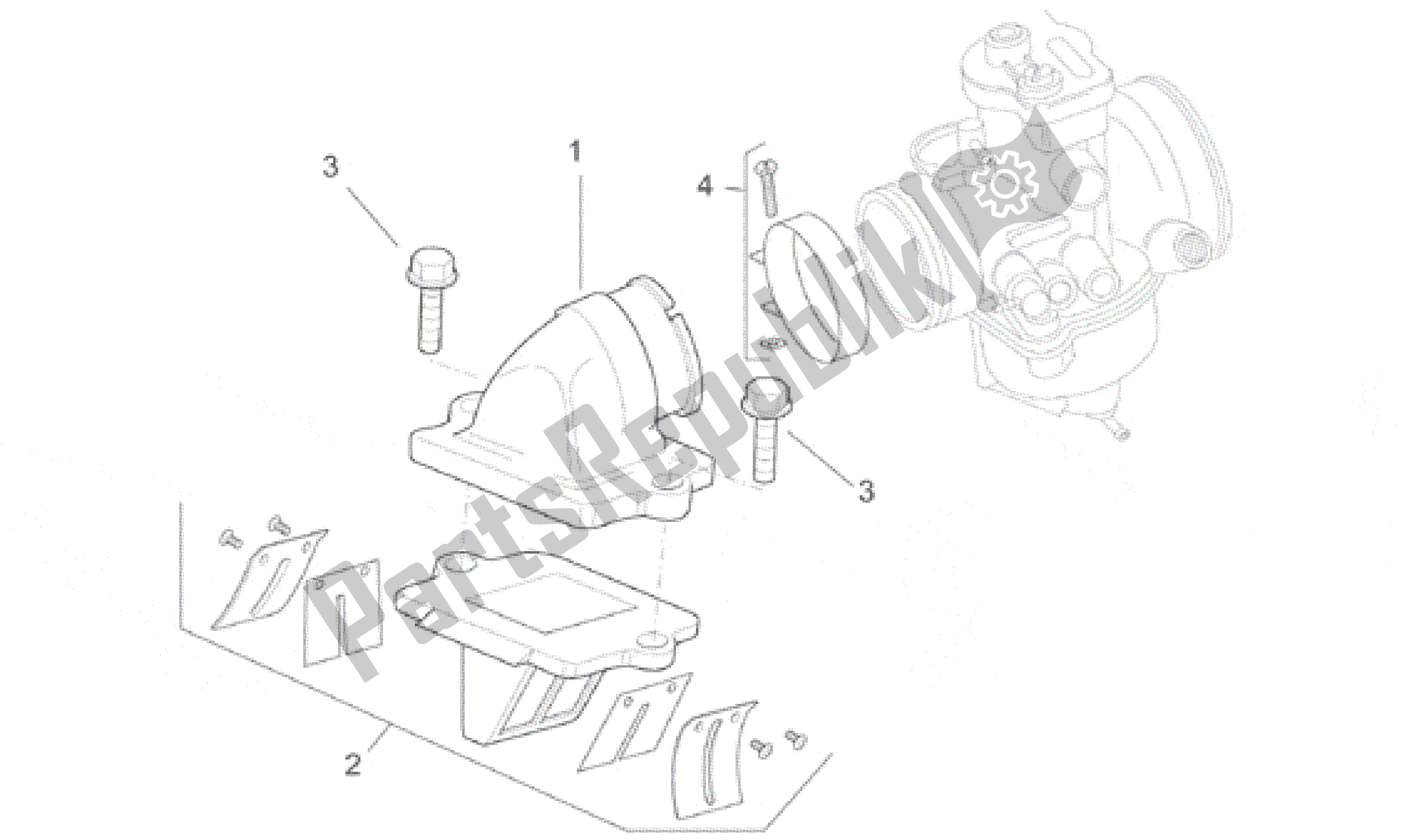 Toutes les pièces pour le Collecteur du Aprilia SR 150 1999 - 2001