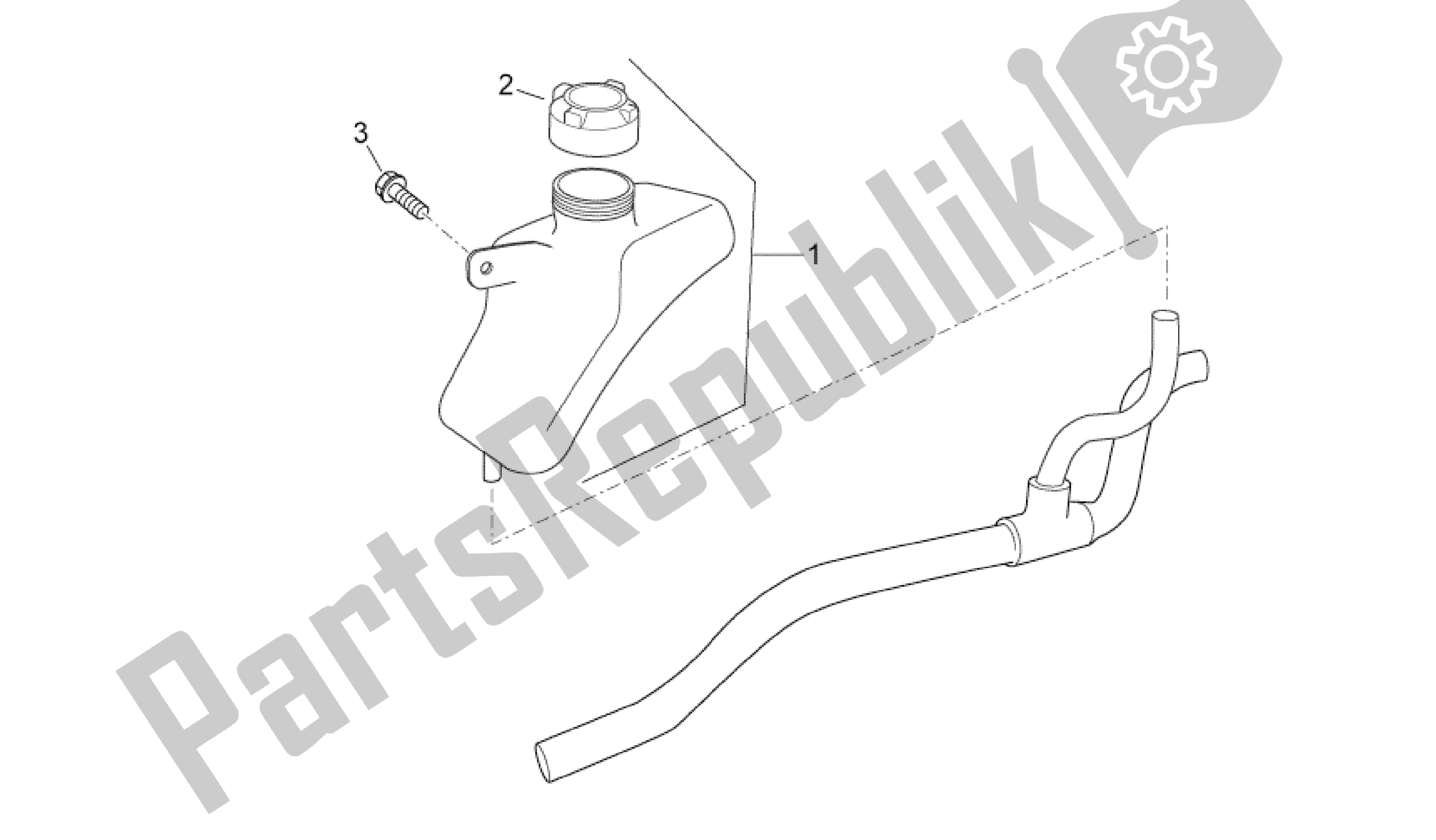 All parts for the Depósito De Expansión of the Aprilia Atlantic 125 2010 - 2011