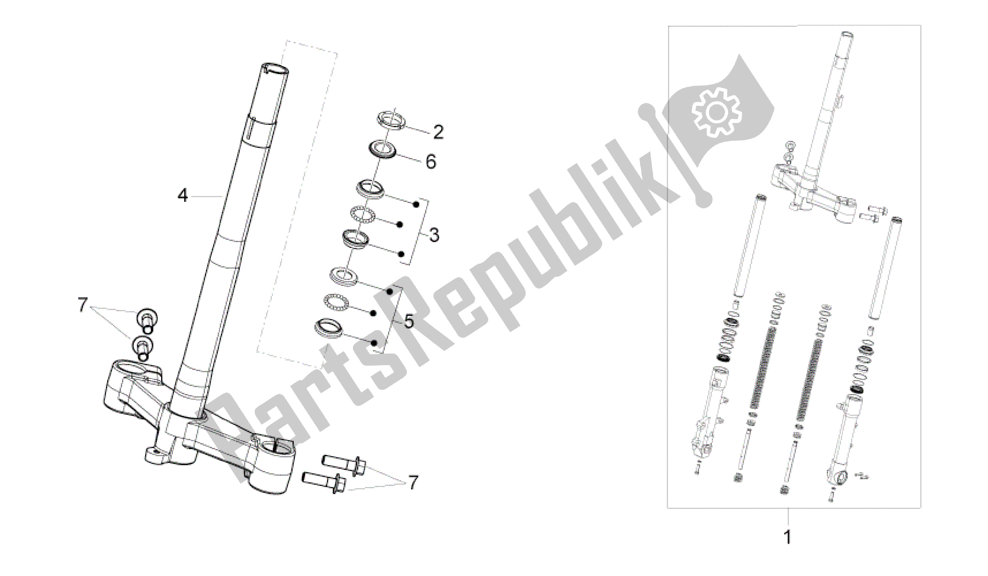 Todas las partes para Base Del Tallo de Aprilia Sport City 50 2008 - 2010