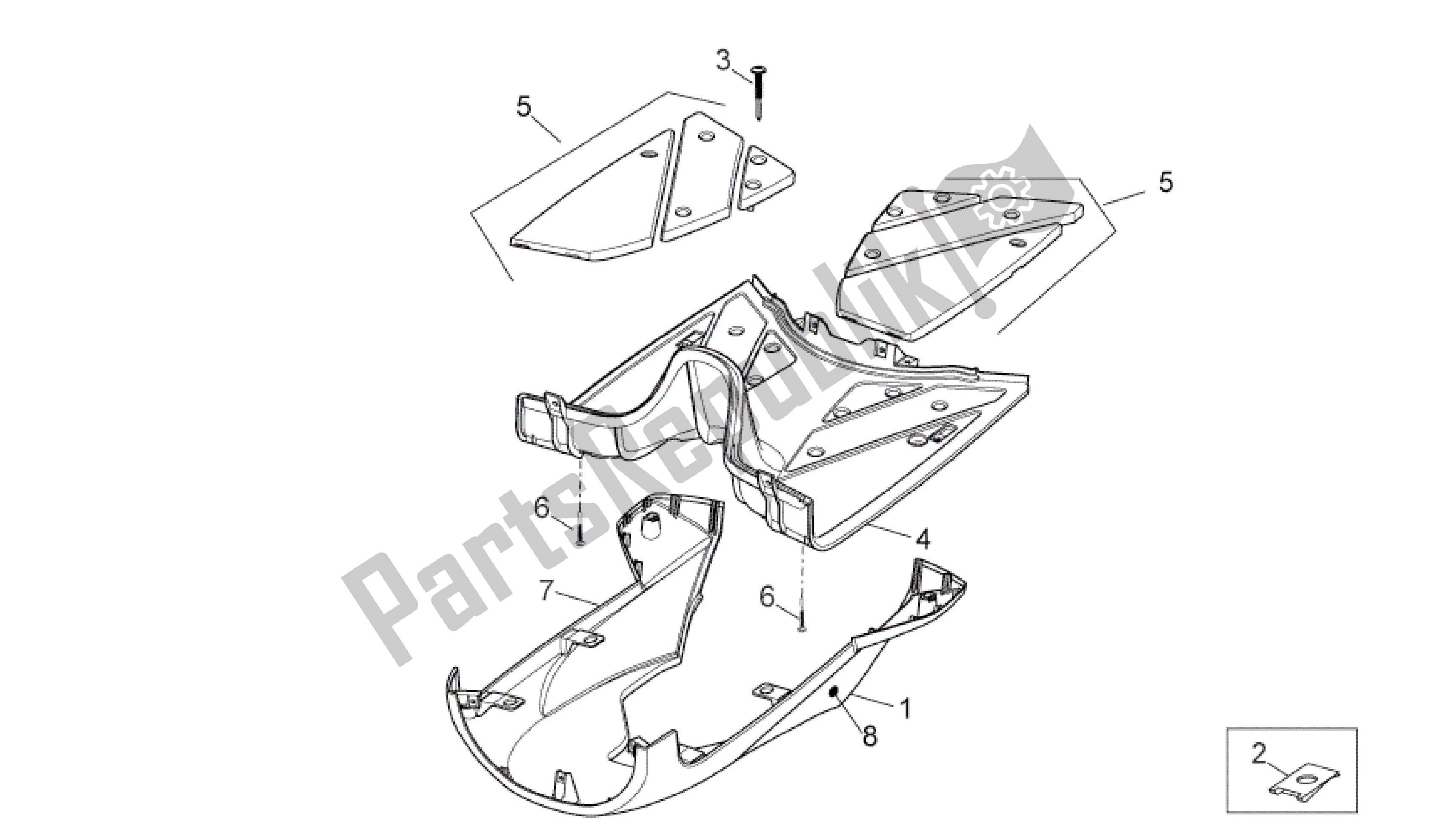 All parts for the Central Body Ii of the Aprilia Sport City 50 2008 - 2010