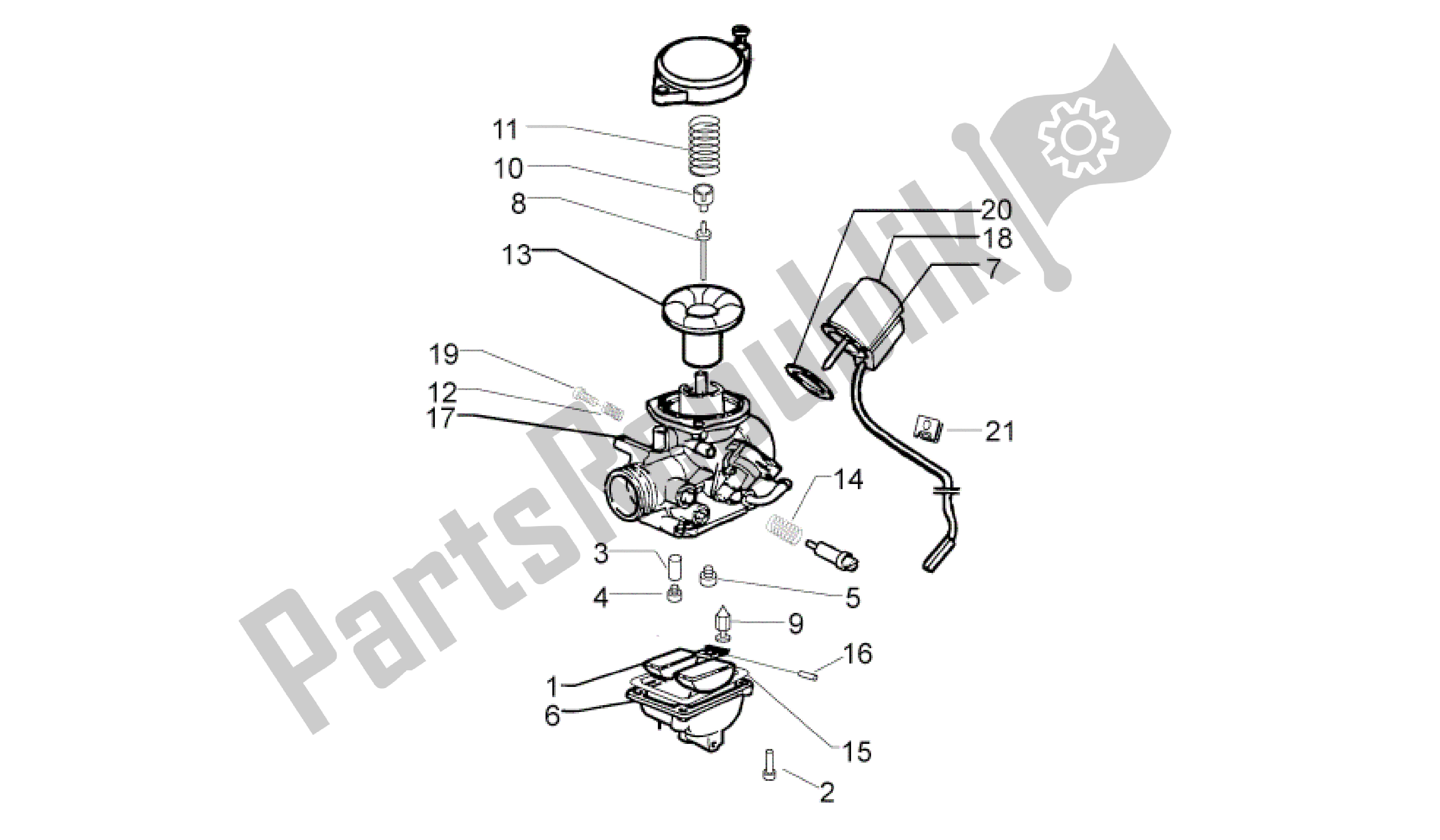 Todas las partes para Carburador Ii de Aprilia Sport City 50 2008 - 2010