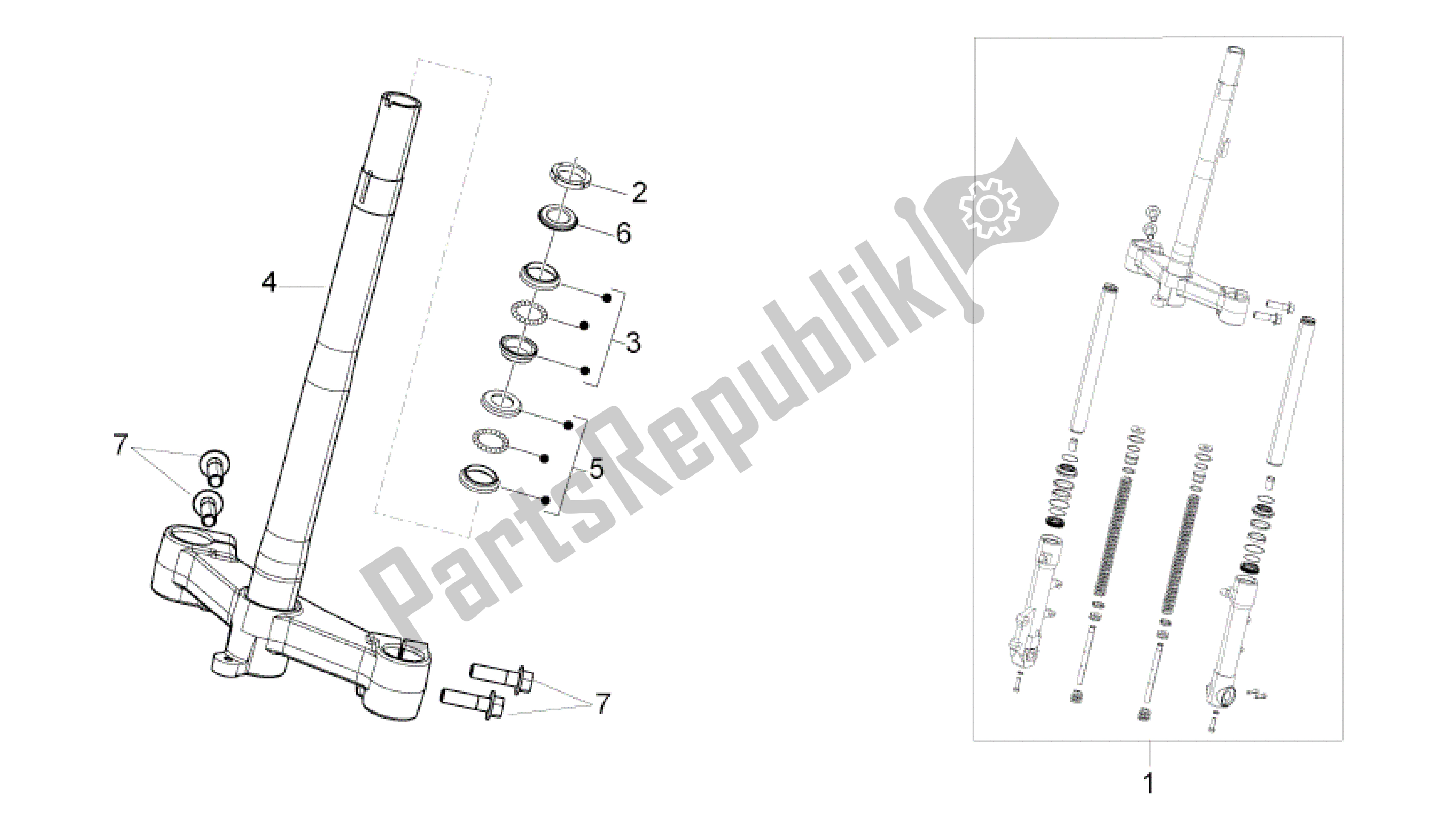 Toutes les pièces pour le Base De Tige du Aprilia Sport City 125 2008 - 2010