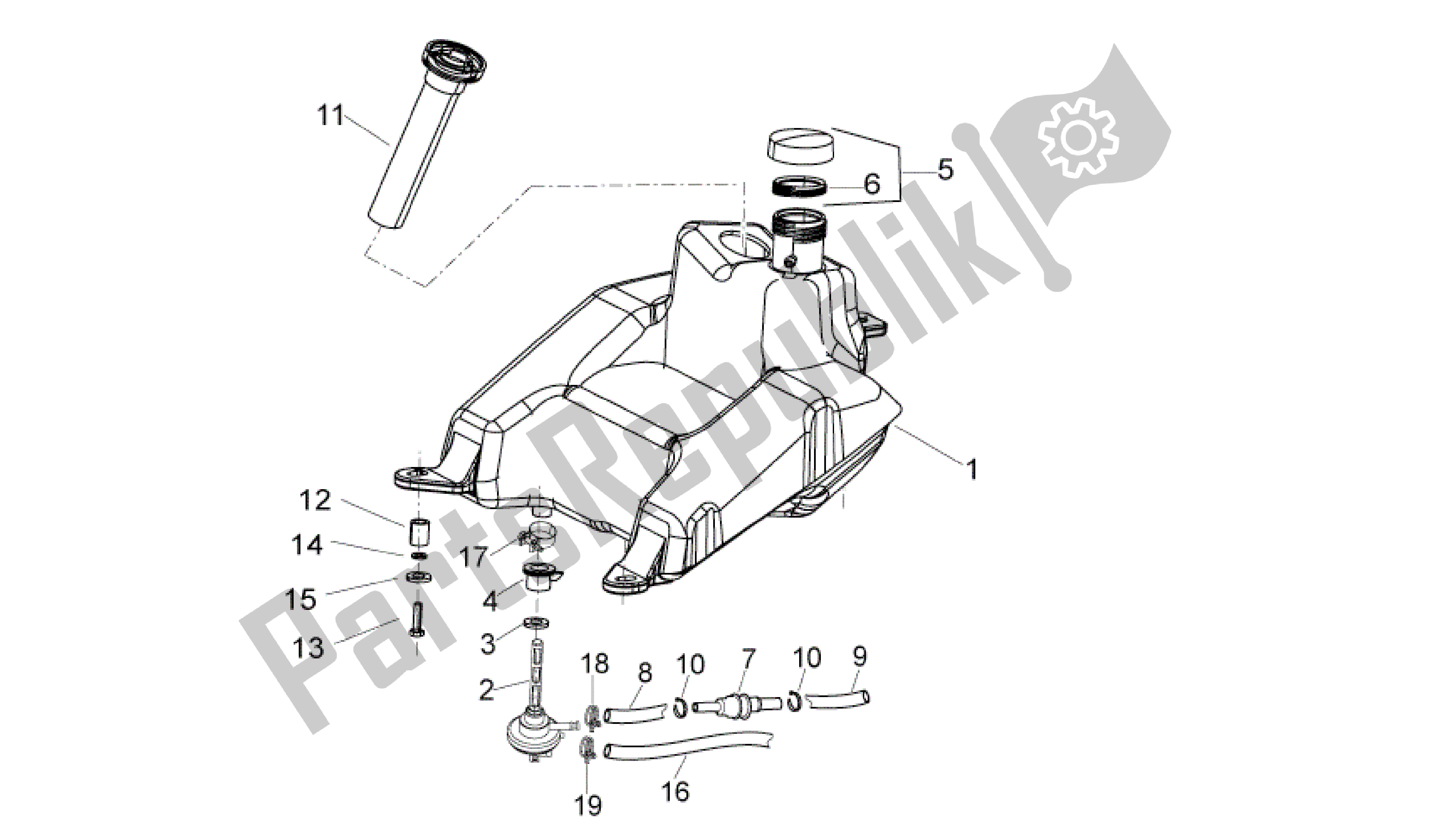 Toutes les pièces pour le Réservoir D'essence du Aprilia Sport City 125 2008 - 2010