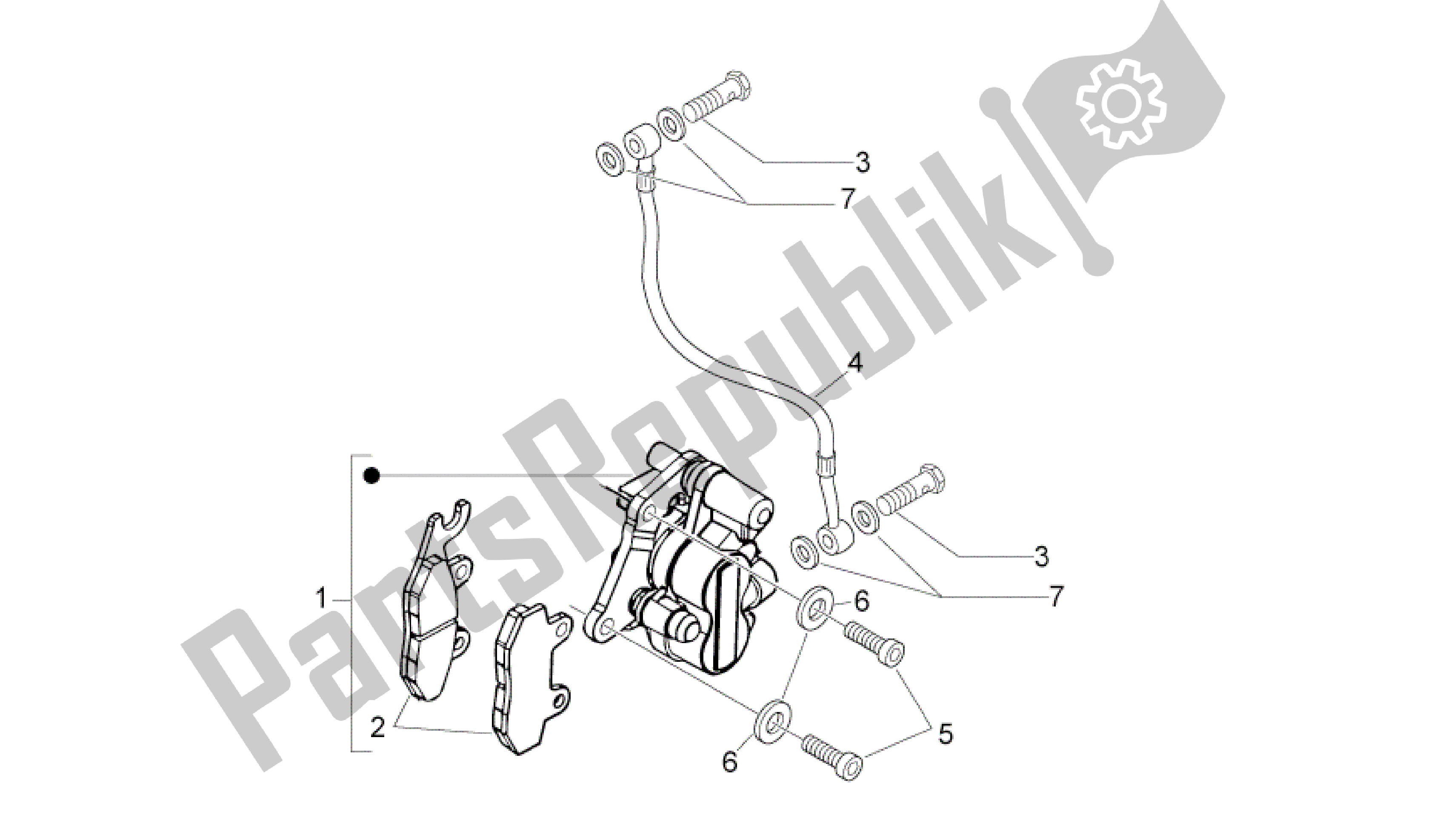 All parts for the Front Caliper I of the Aprilia Sport City 125 2008 - 2010