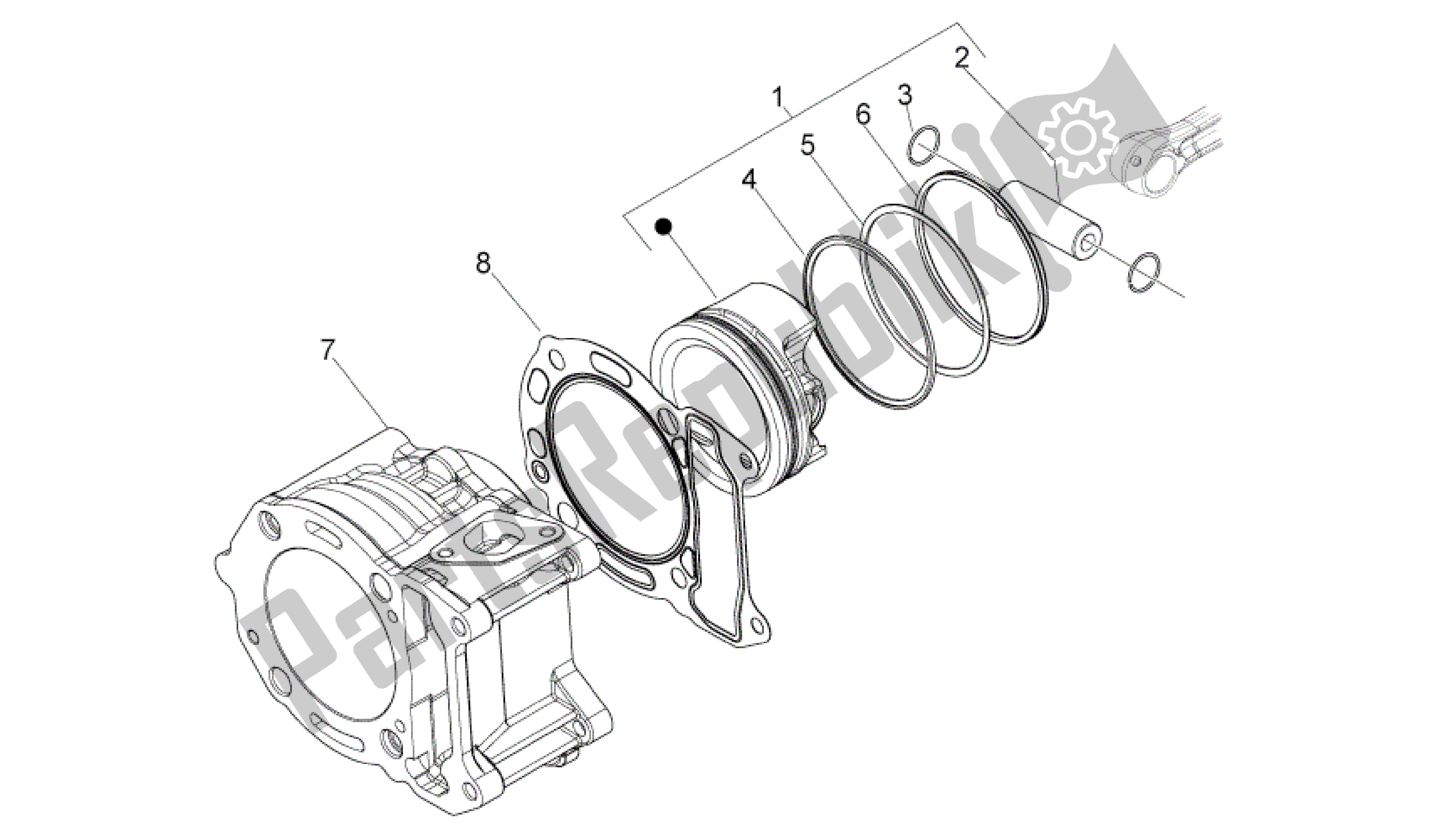 Wszystkie części do Cylinder Aprilia Sport City 125 2008 - 2010