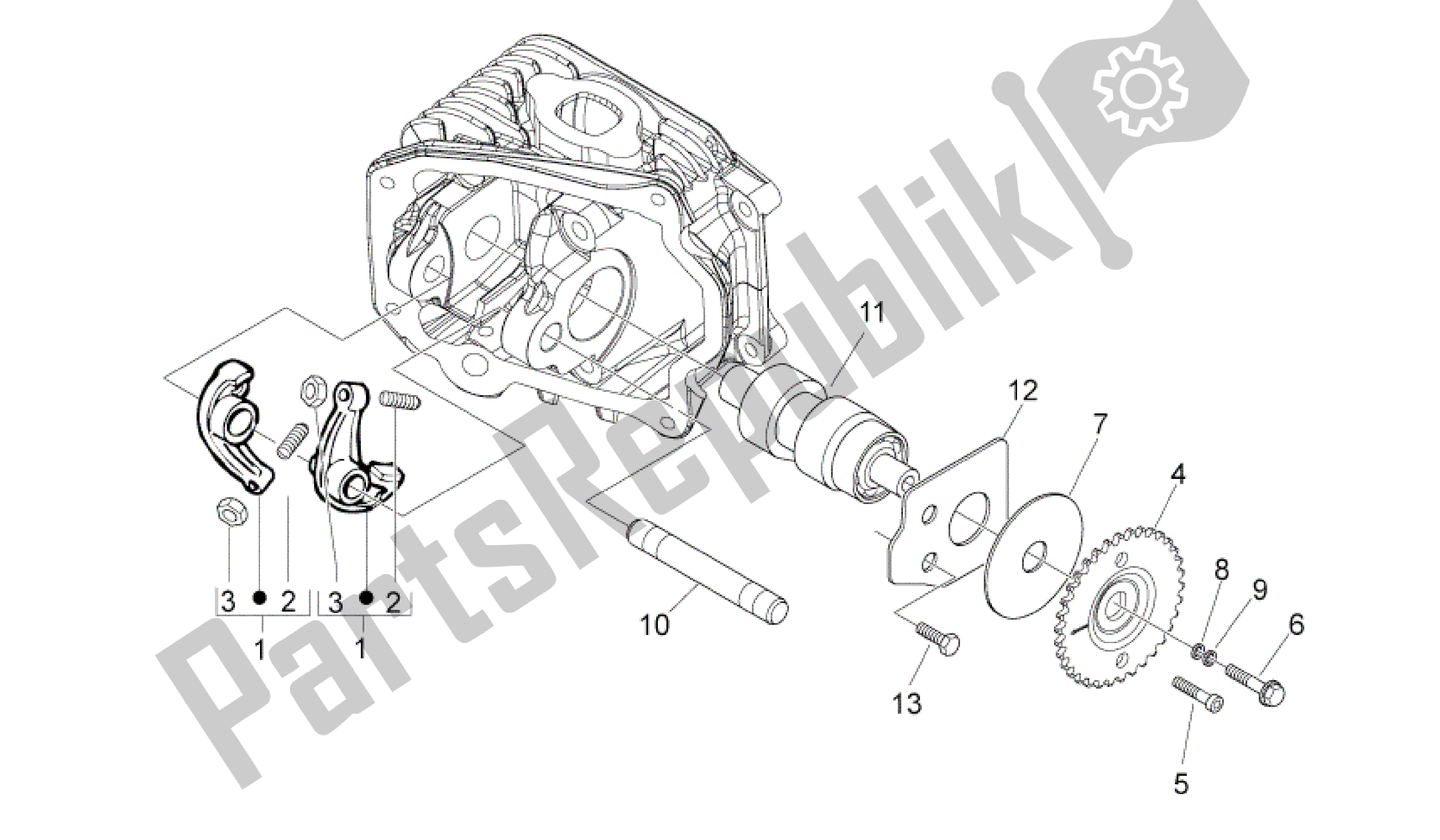 Toutes les pièces pour le Arbre à Cames du Aprilia Sport City 125 2008 - 2010