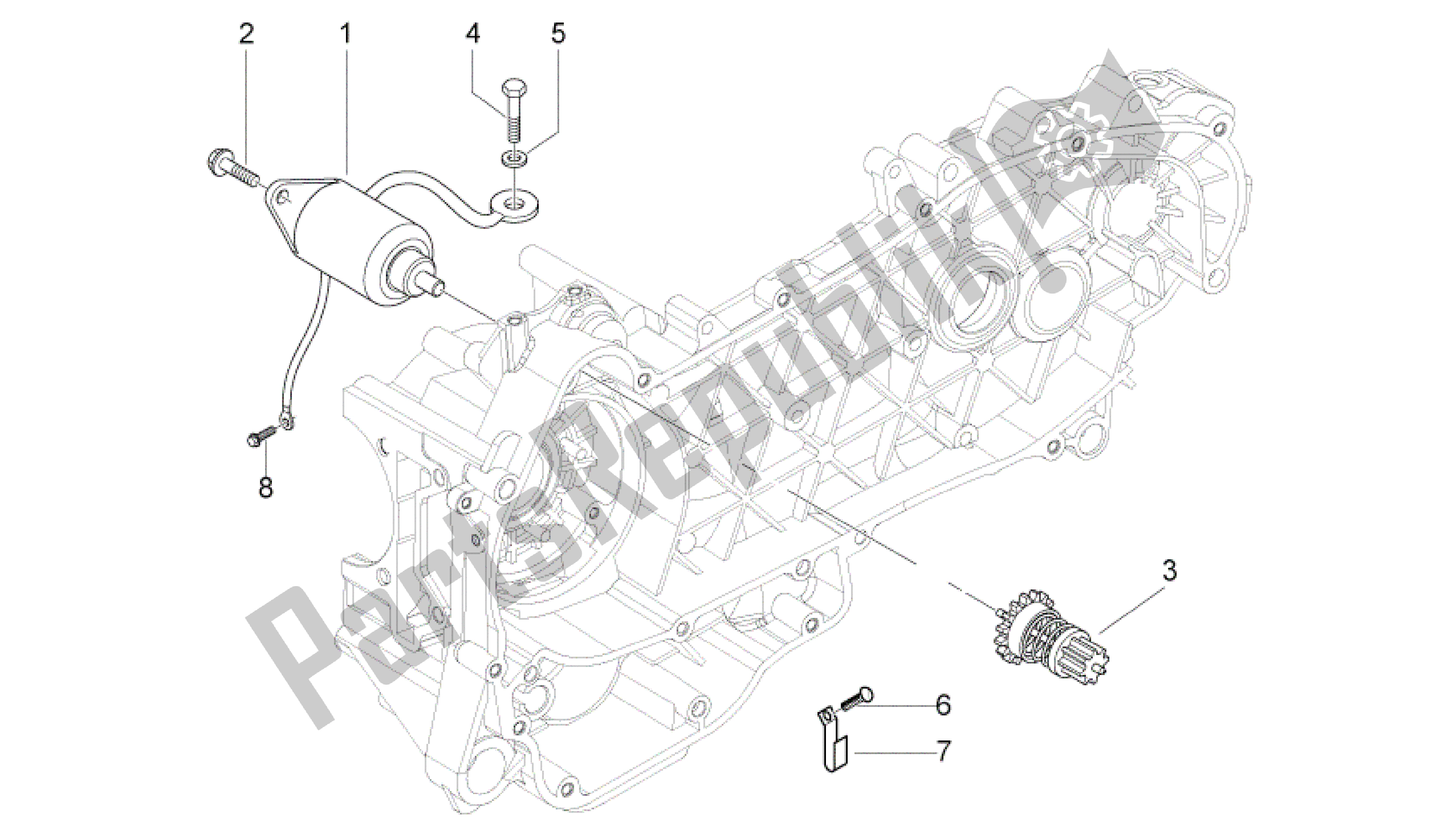 Alle onderdelen voor de Startmotor van de Aprilia Sport City 125 2008 - 2010