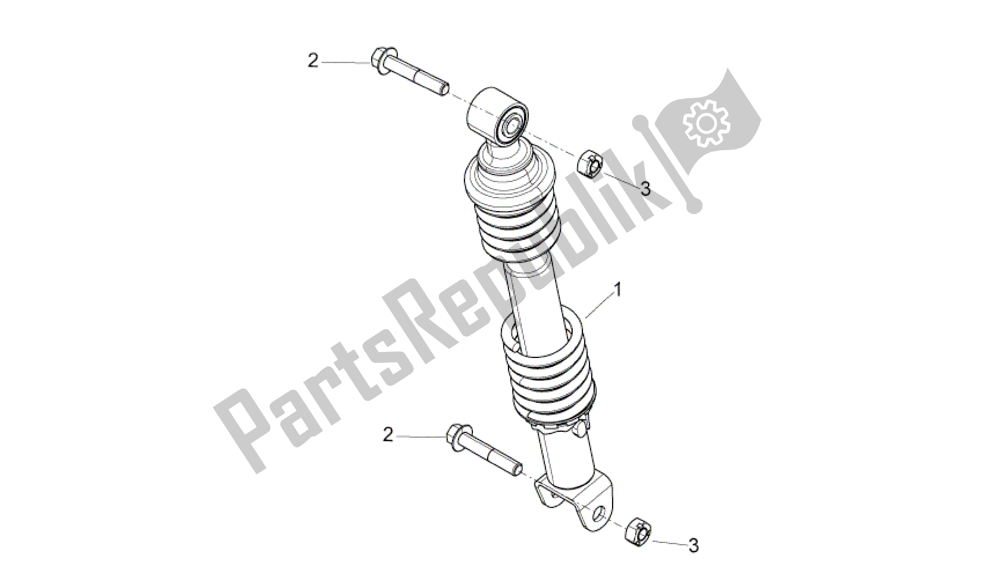 All parts for the SuspensiÓn Trasera of the Aprilia Sport City 50 2008 - 2011