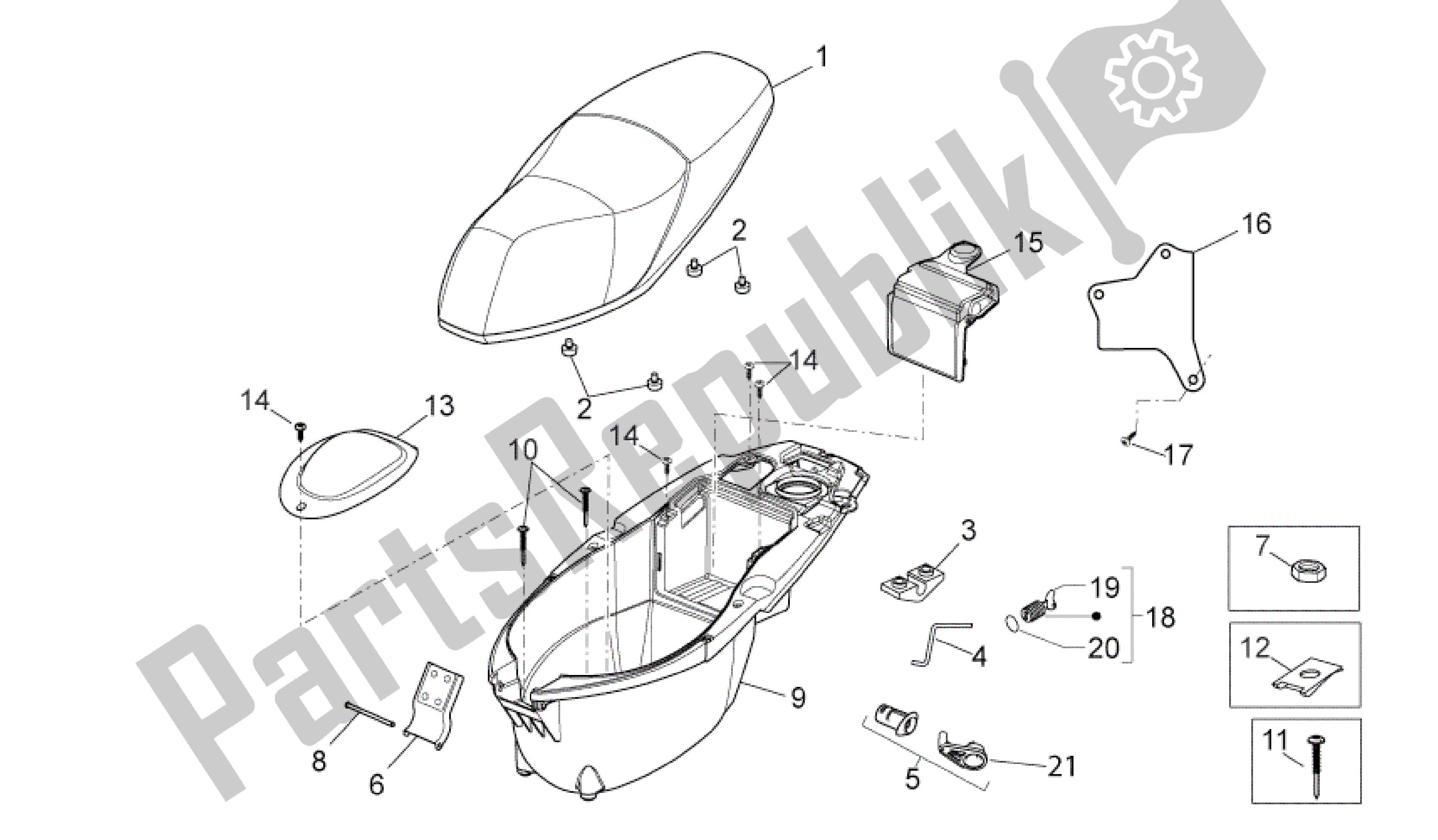 Toutes les pièces pour le Carrocería Central Iii du Aprilia Sport City 50 2008 - 2011