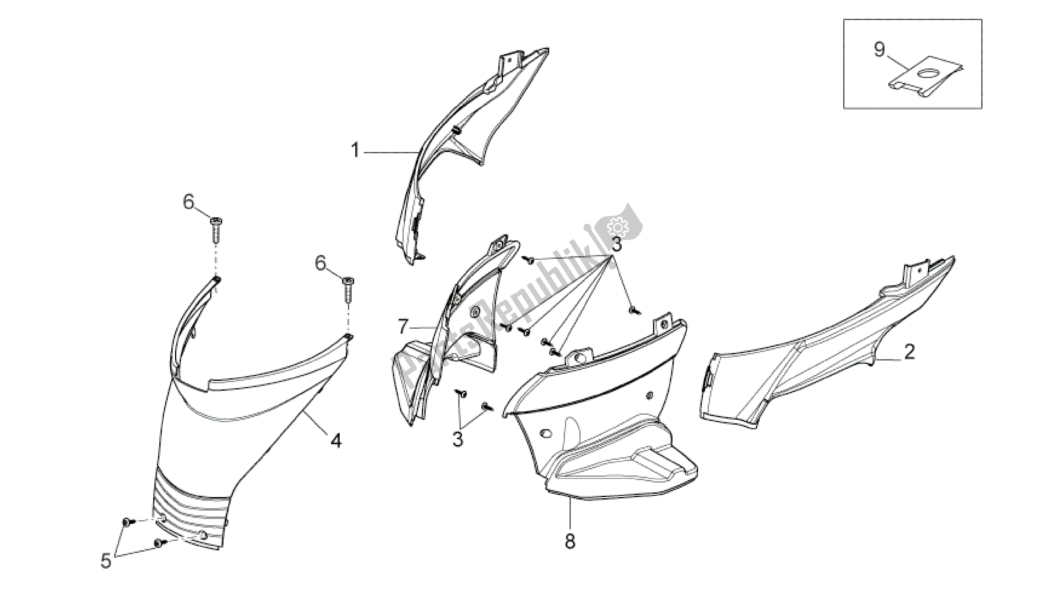 Toutes les pièces pour le Carrocería Central Iv du Aprilia Sport City 50 2008 - 2011