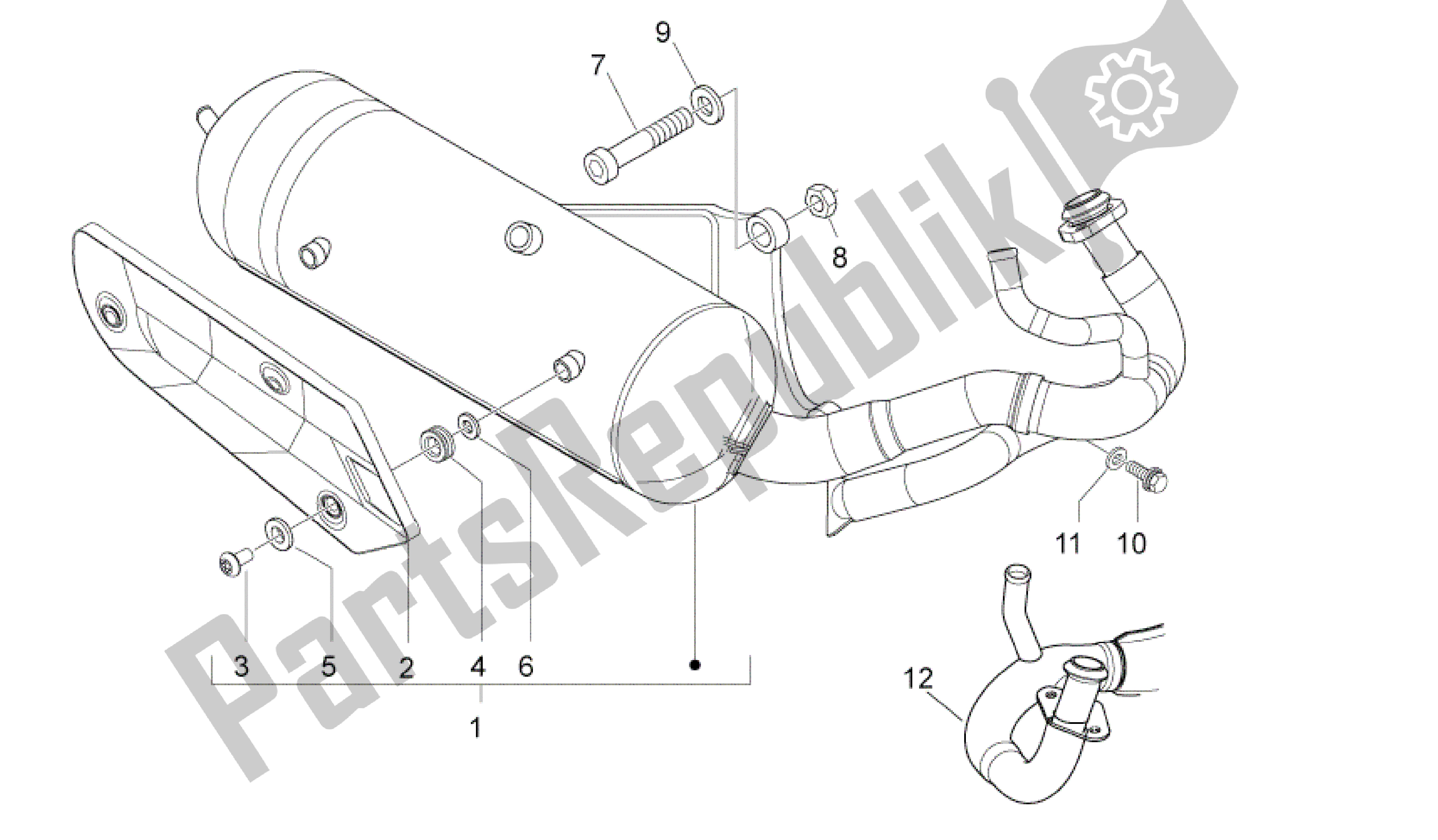 Toutes les pièces pour le Grupo De Escape du Aprilia Sport City 50 2008 - 2011