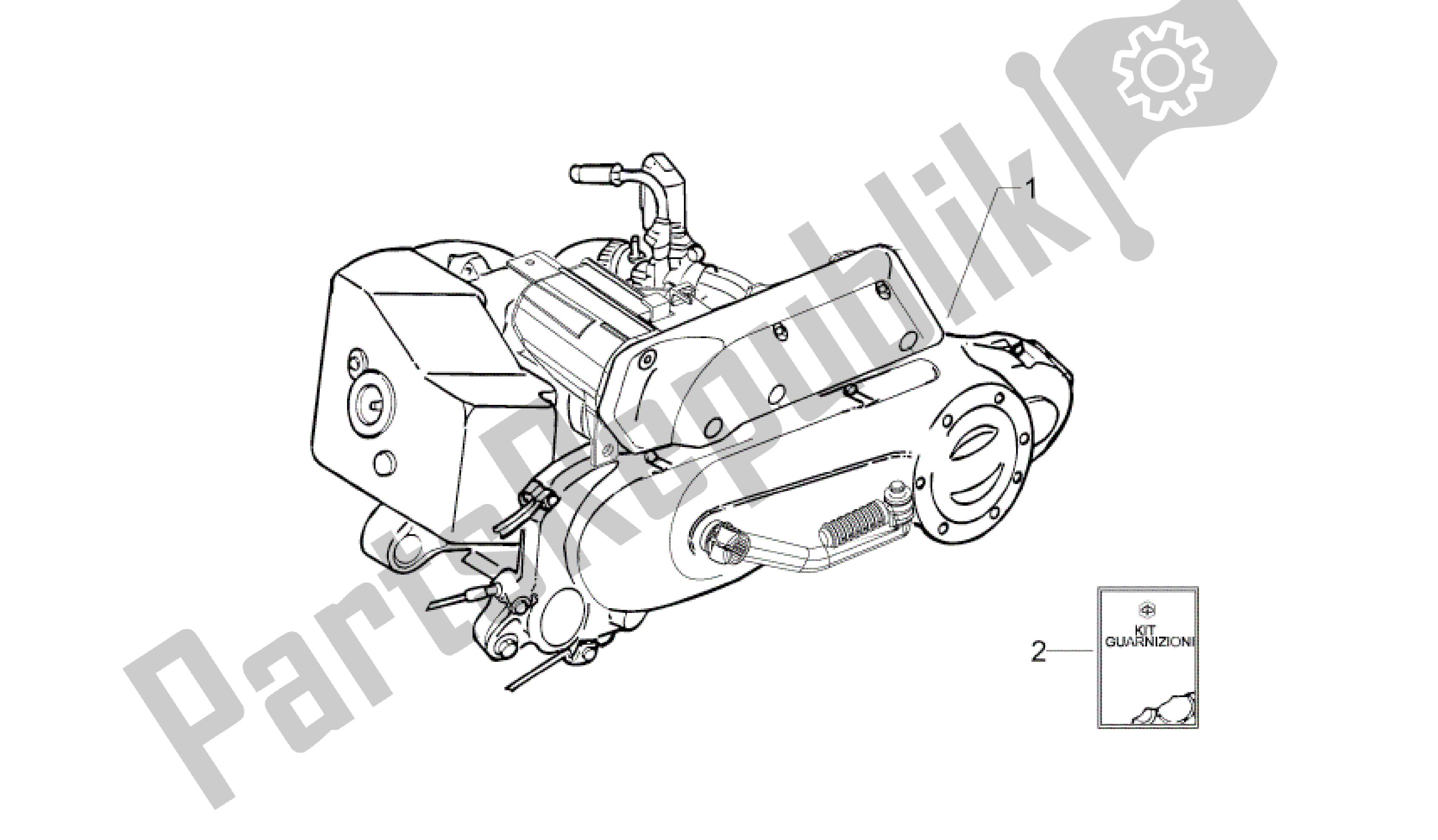 Toutes les pièces pour le Moteur du Aprilia Sport City 50 2008 - 2011