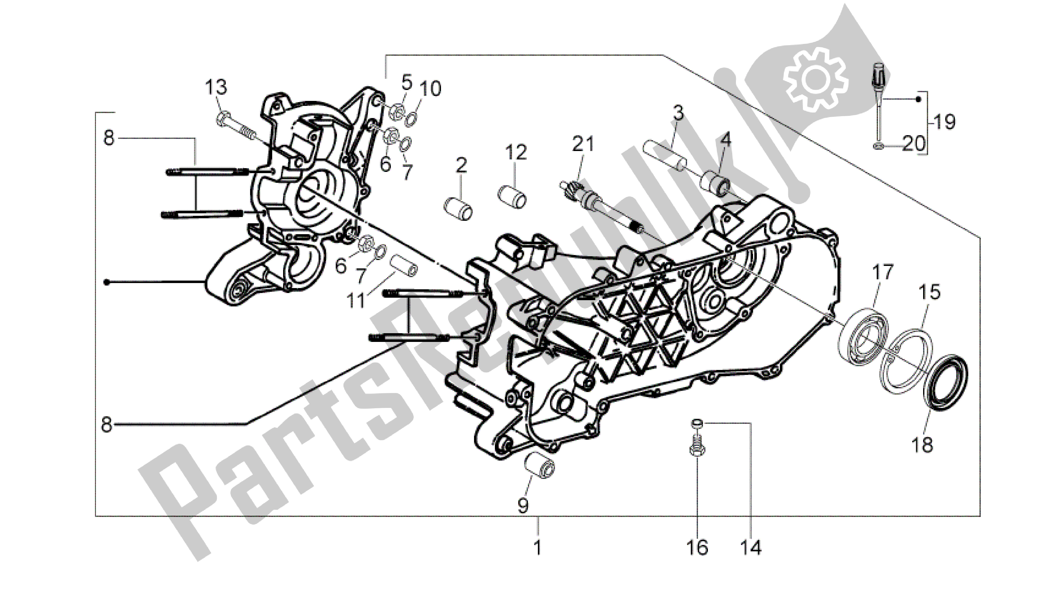 Toutes les pièces pour le Moteur De Carter du Aprilia Sport City 50 2008 - 2011