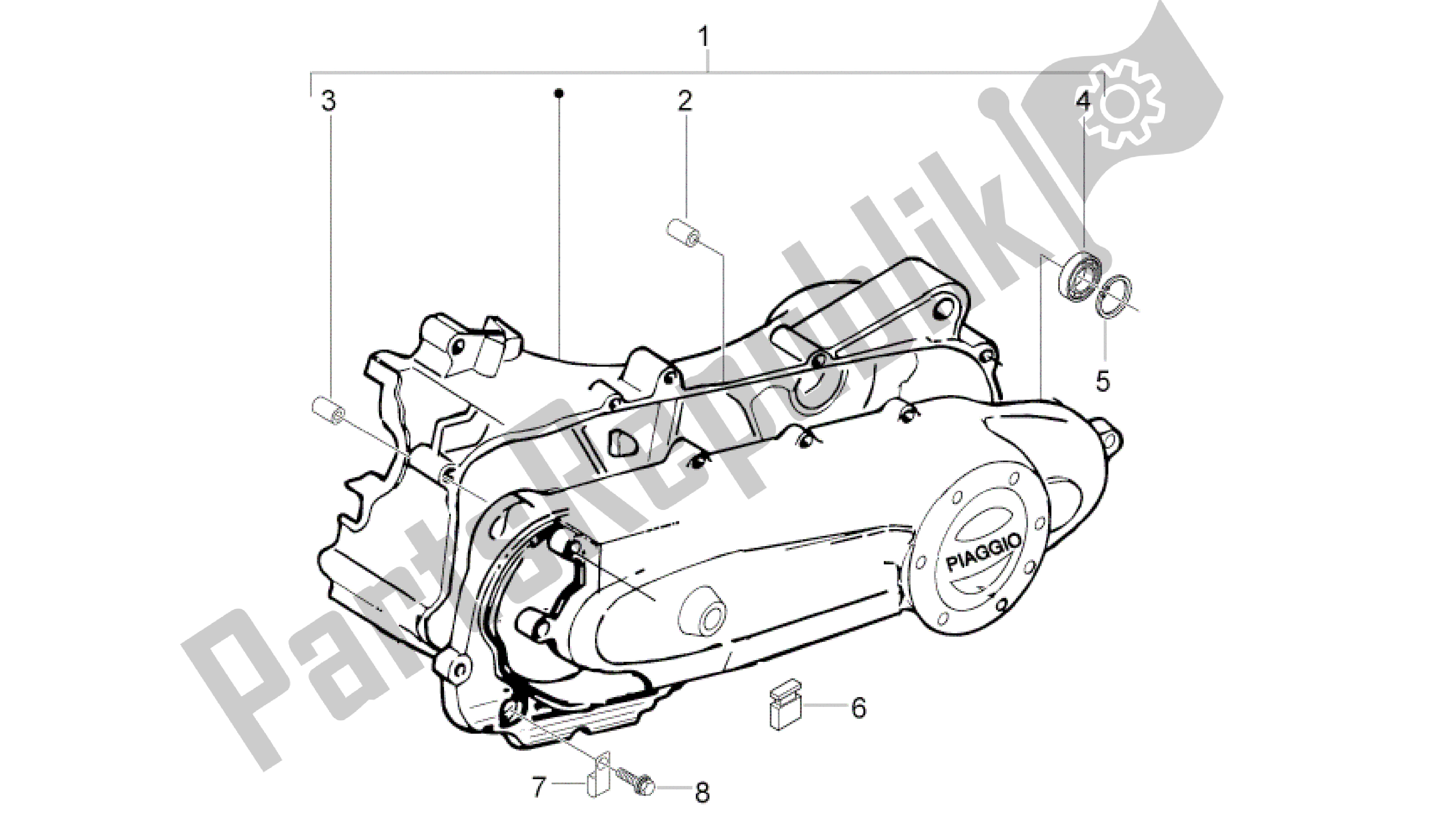 Todas as partes de Tapa Variador do Aprilia Sport City 50 2008 - 2011