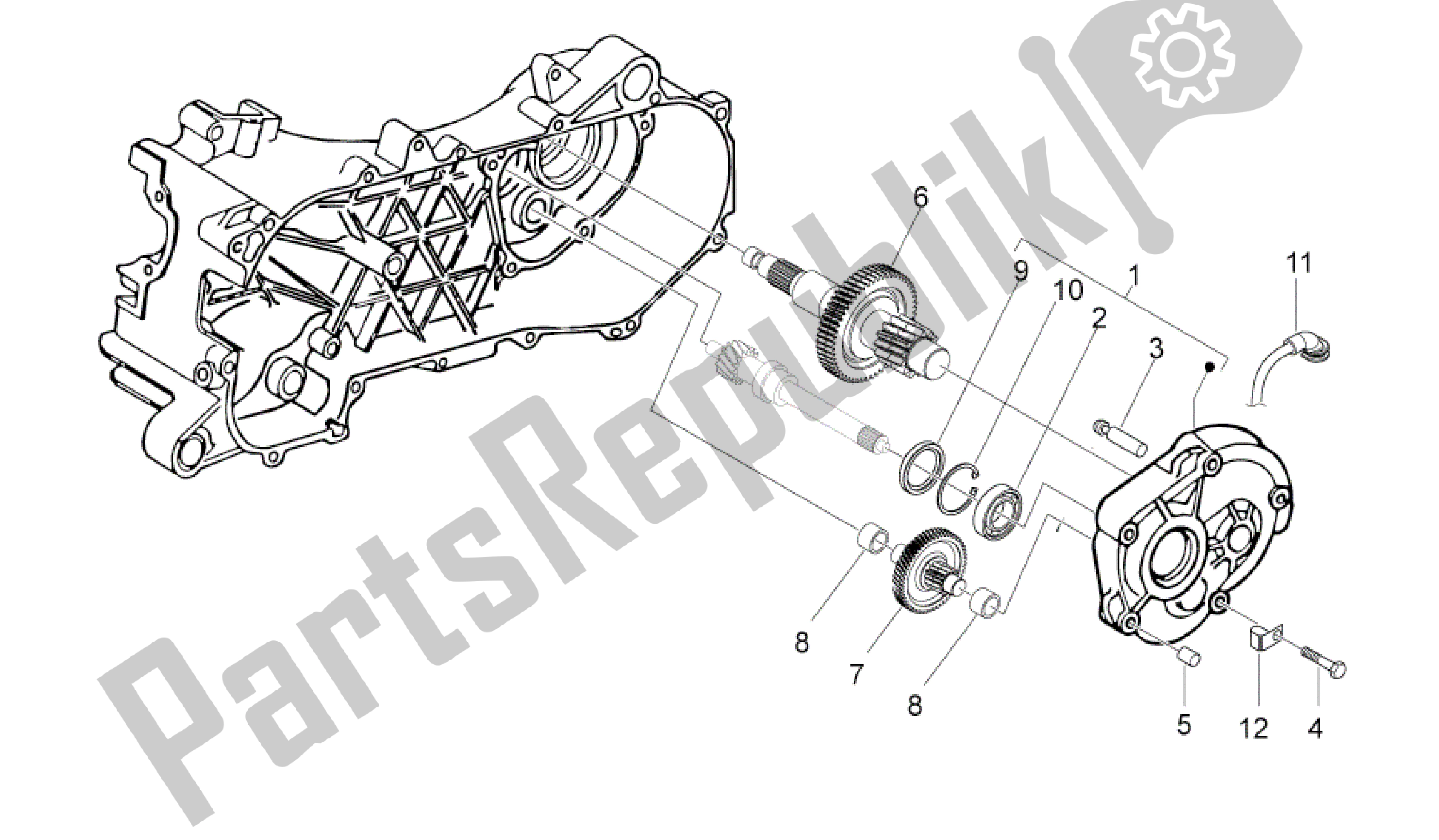 Toutes les pièces pour le Transmisión du Aprilia Sport City 50 2008 - 2011