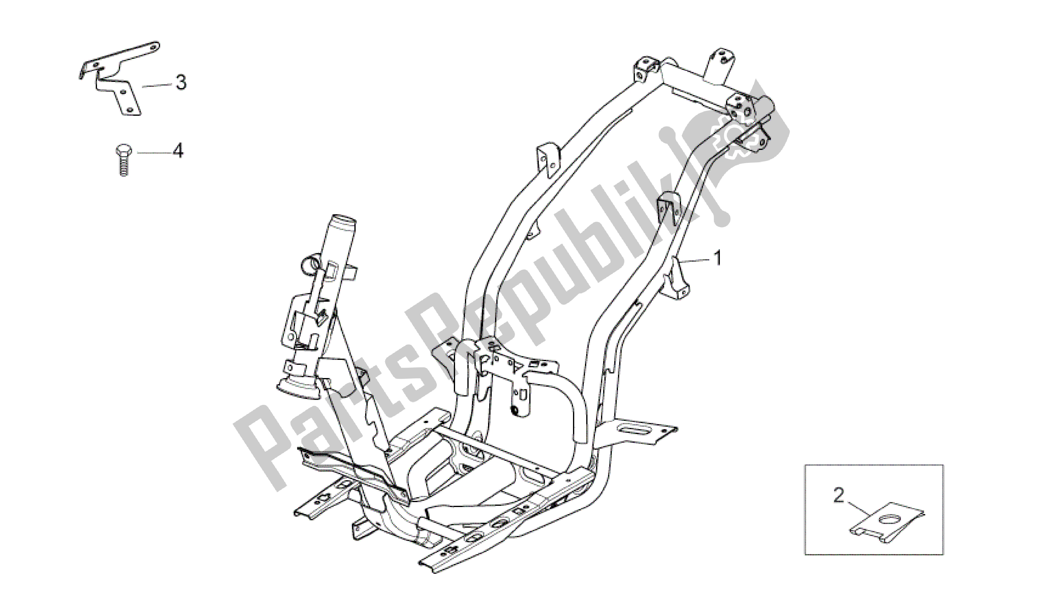 Tutte le parti per il Bastidor del Aprilia Sport City 50 2008 - 2011