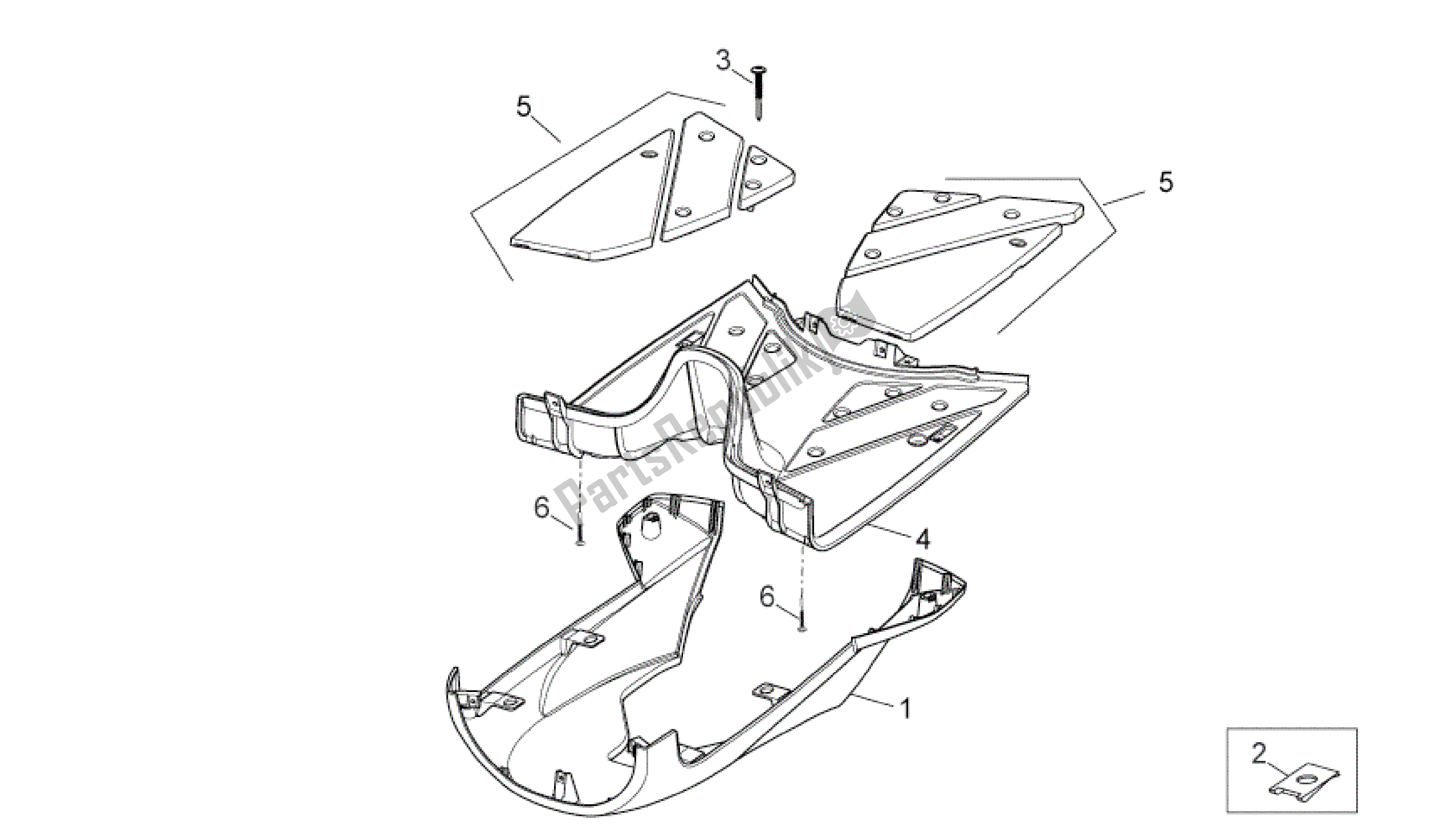 Toutes les pièces pour le Corps Central Ii du Aprilia Sport City 50 2011