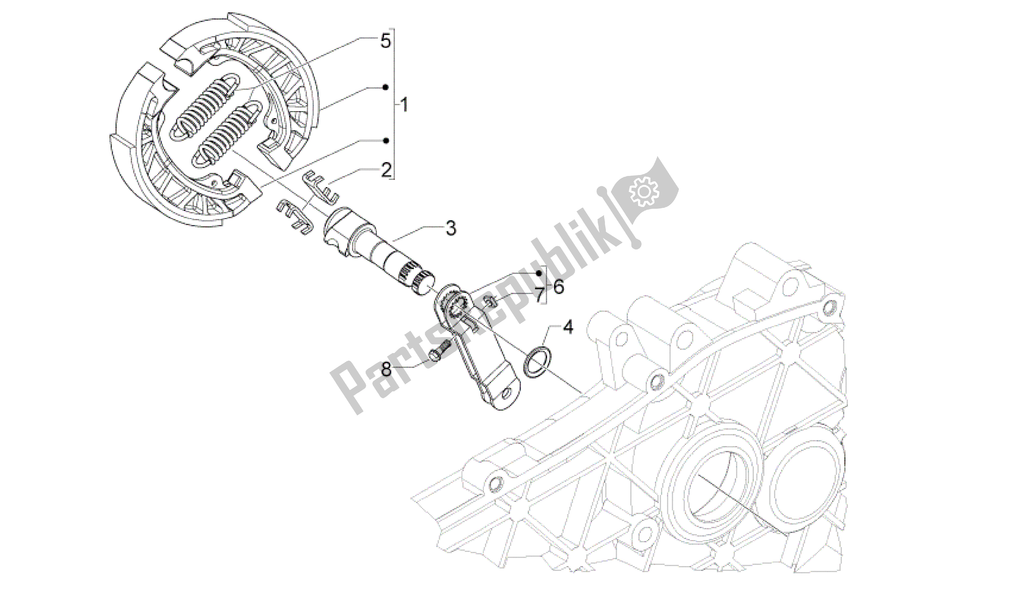 Toutes les pièces pour le Frein Arriere du Aprilia Sport City 50 2011