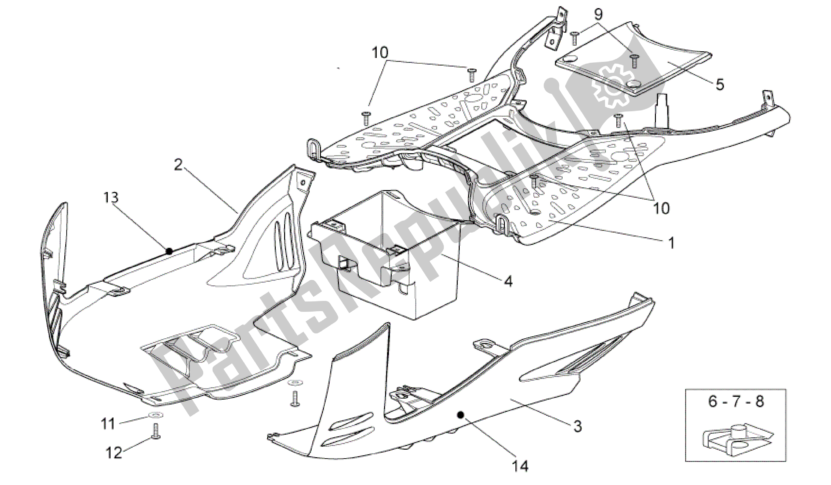 Todas las partes para Cuerpo Central Ii de Aprilia Sport City 250 2008 - 2010