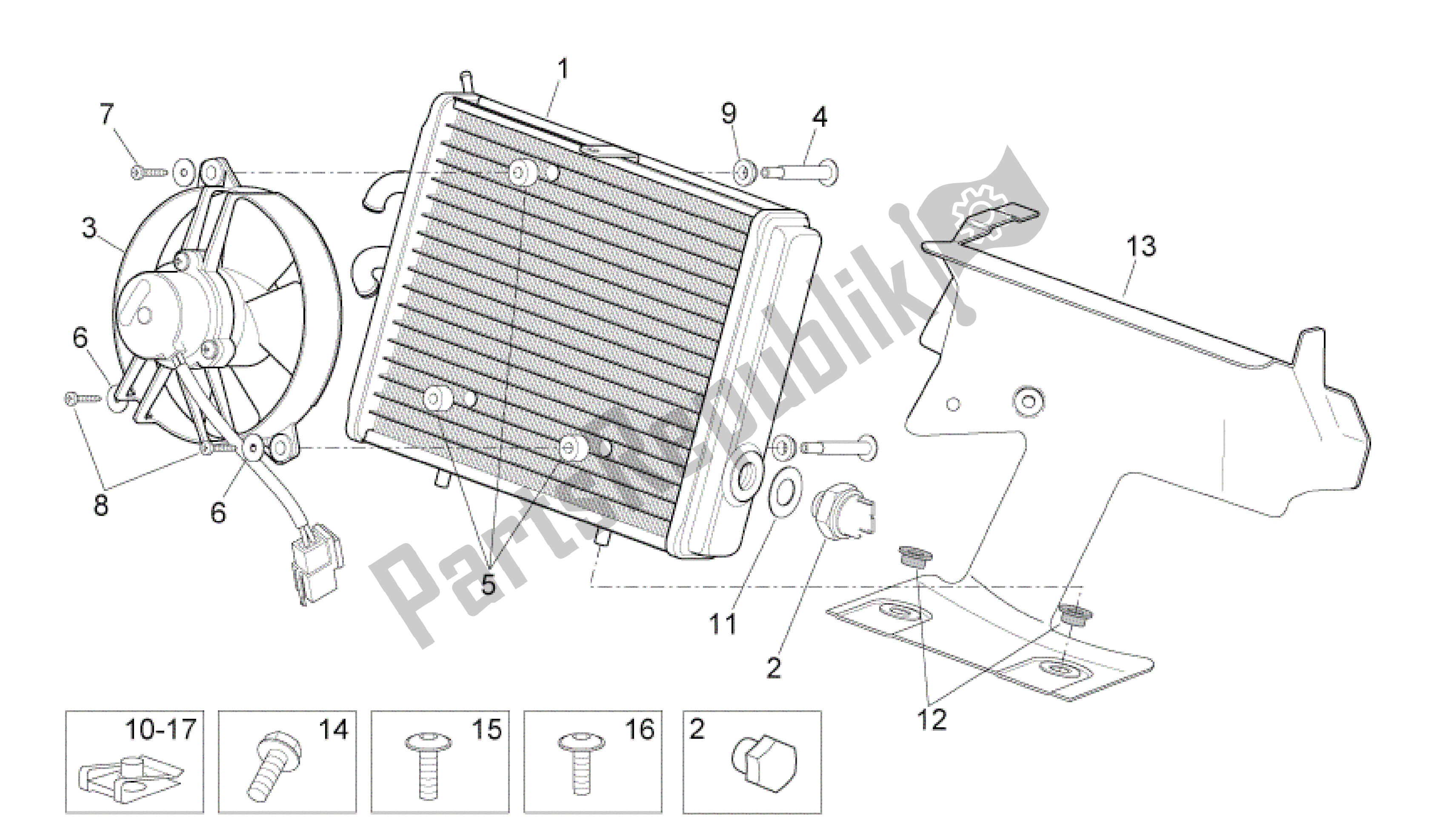 Toutes les pièces pour le Refroidisseur D'eau du Aprilia Sport City 250 2008 - 2010