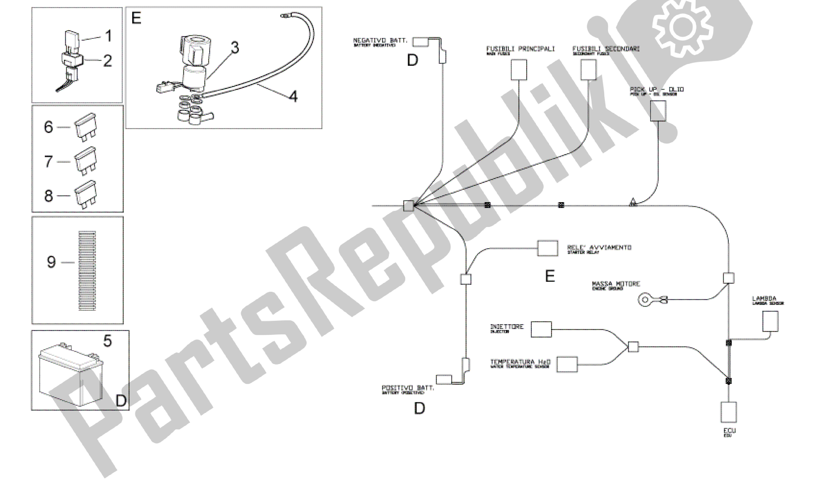 Alle Teile für das Elektrisches System Ii des Aprilia Sport City 250 2008 - 2010