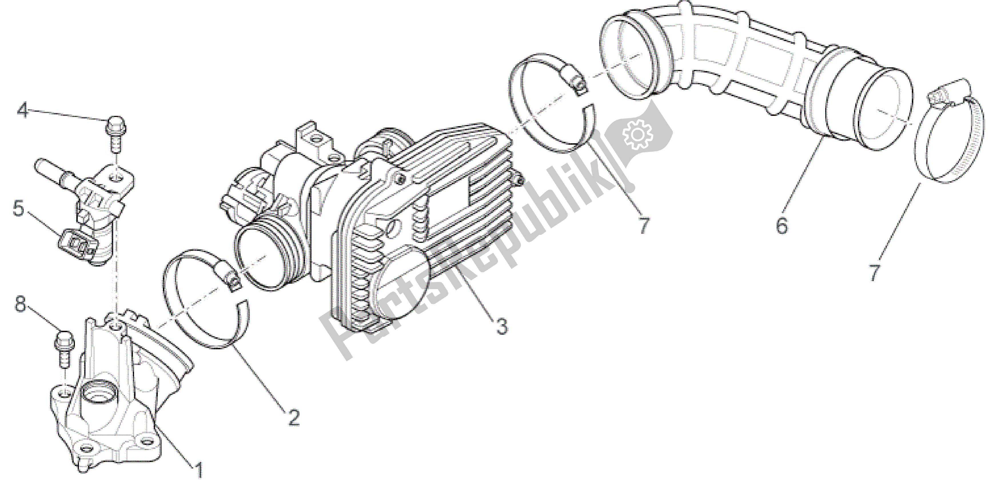 Toutes les pièces pour le Corps De Papillon du Aprilia Sport City 250 2008 - 2010