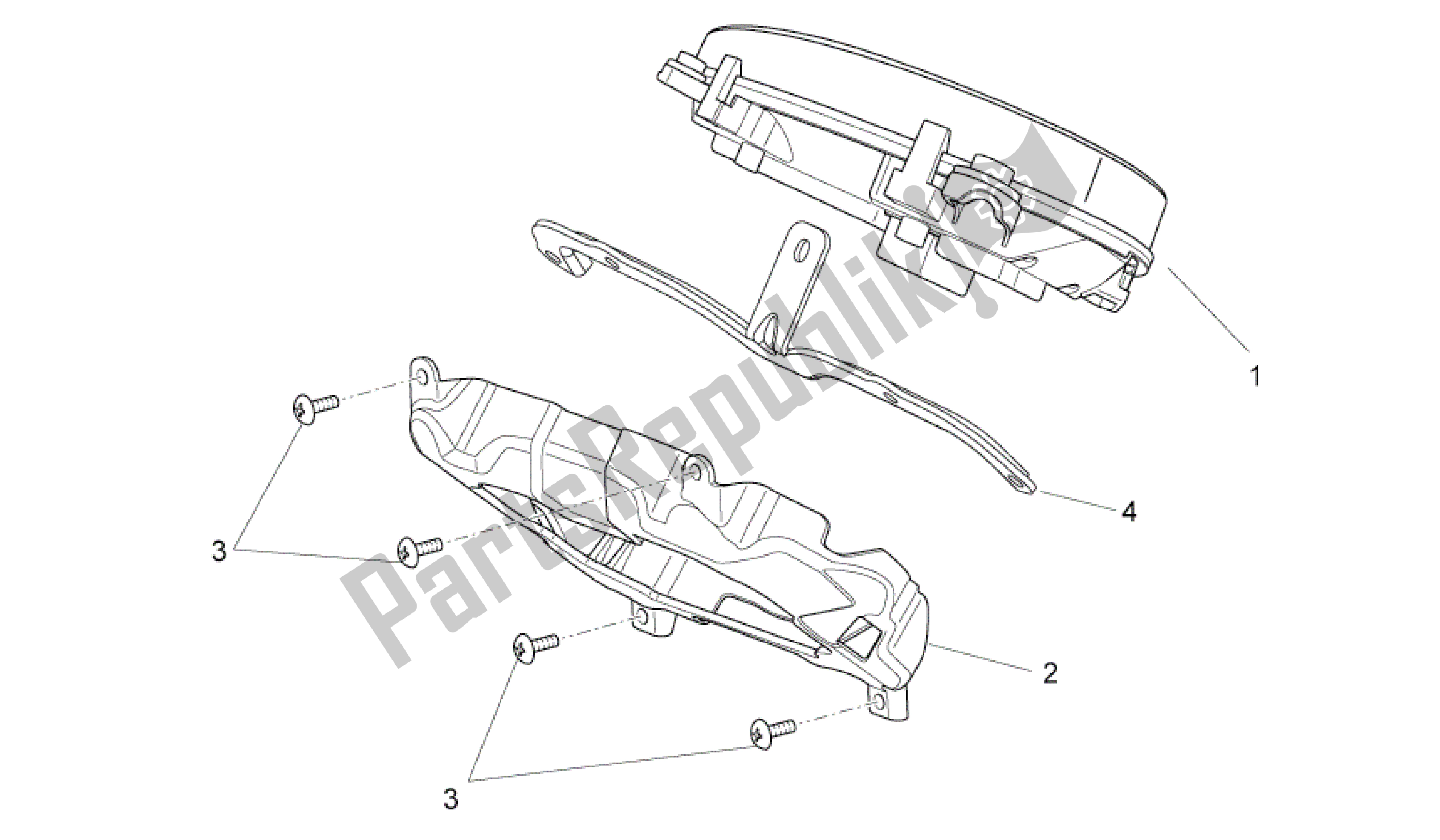All parts for the Dashboard of the Aprilia Sport City 300 2008 - 2010