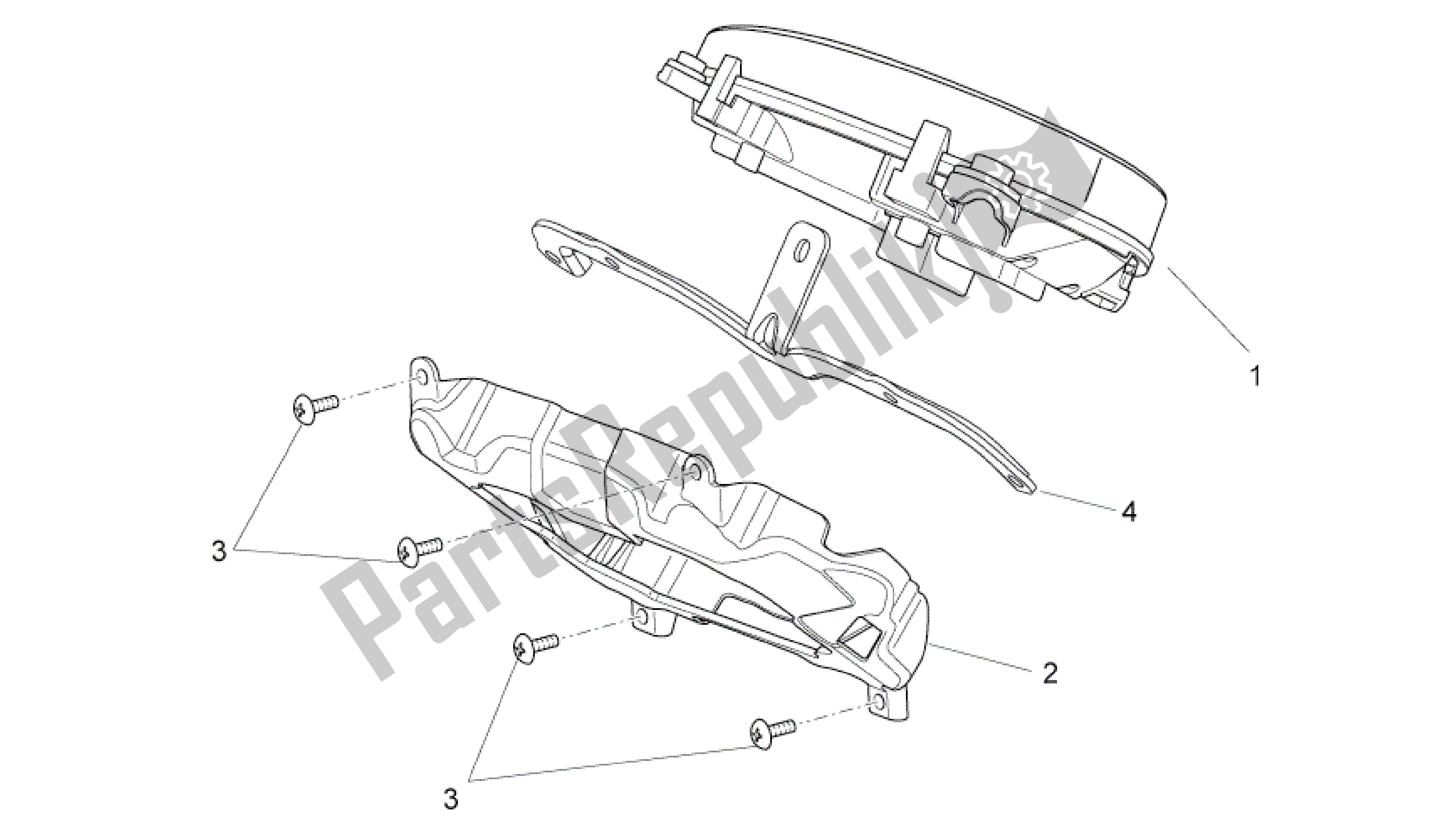 Todas as partes de Painel De Controle do Aprilia Sport City 300 2008 - 2010