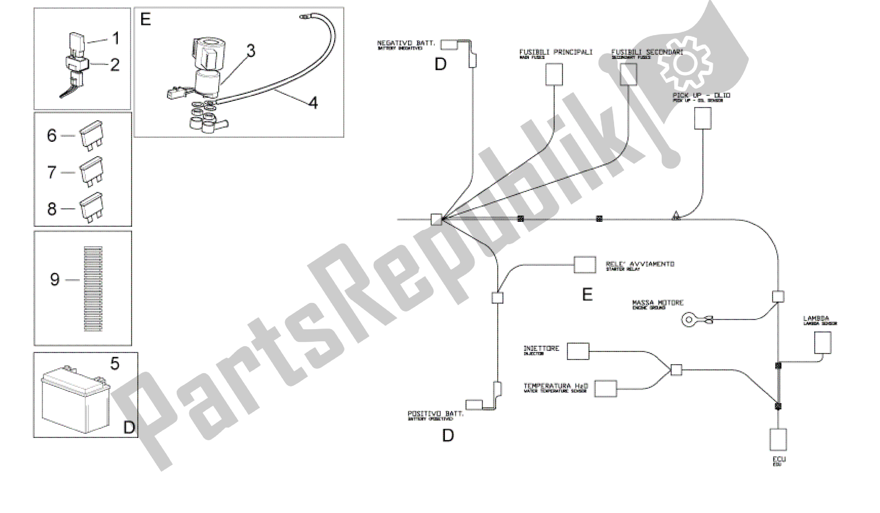All parts for the Electrical System Ii of the Aprilia Sport City 300 2008 - 2010