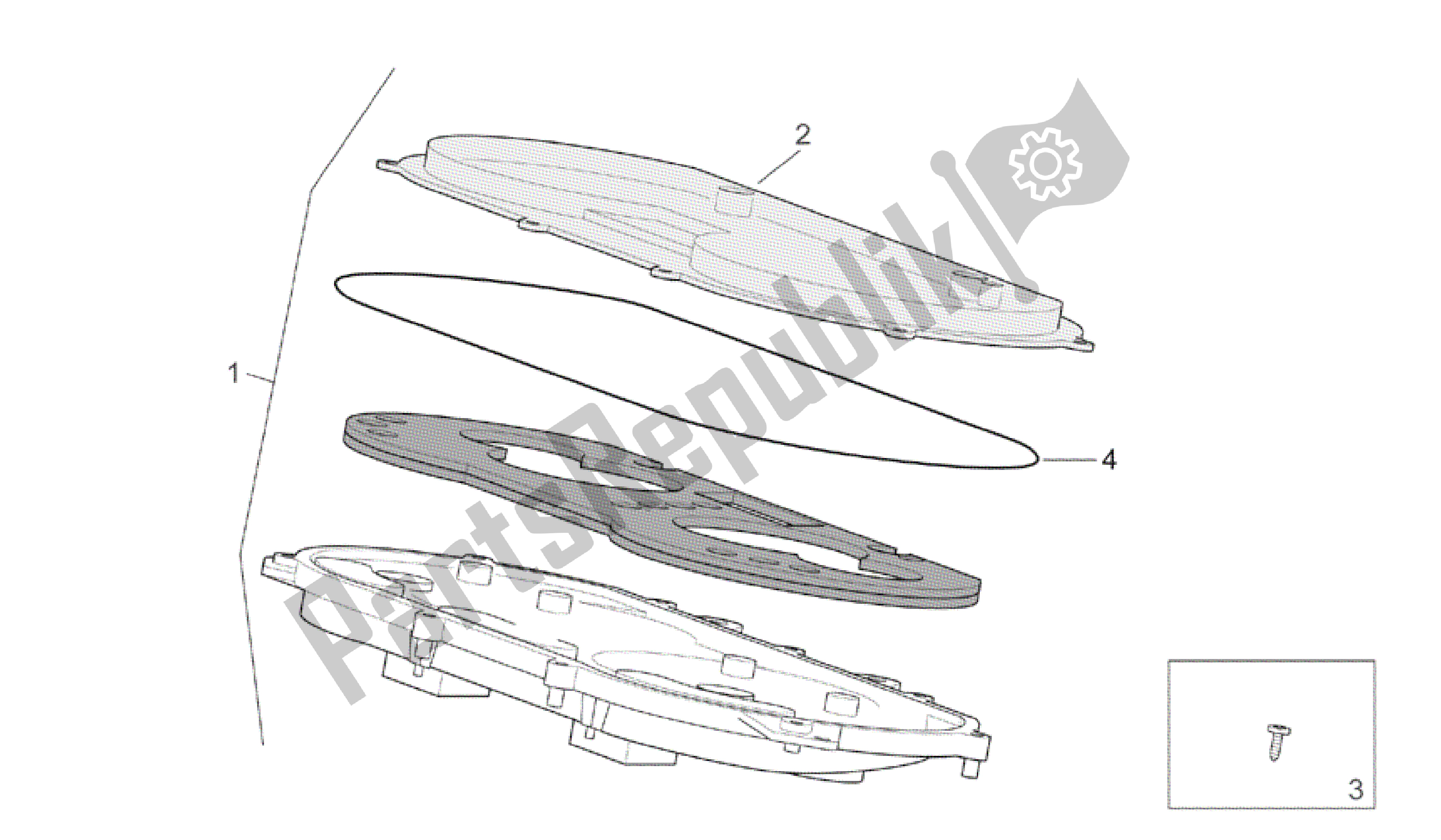 Alle onderdelen voor de Dashboard van de Aprilia Atlantic 500 2001 - 2004