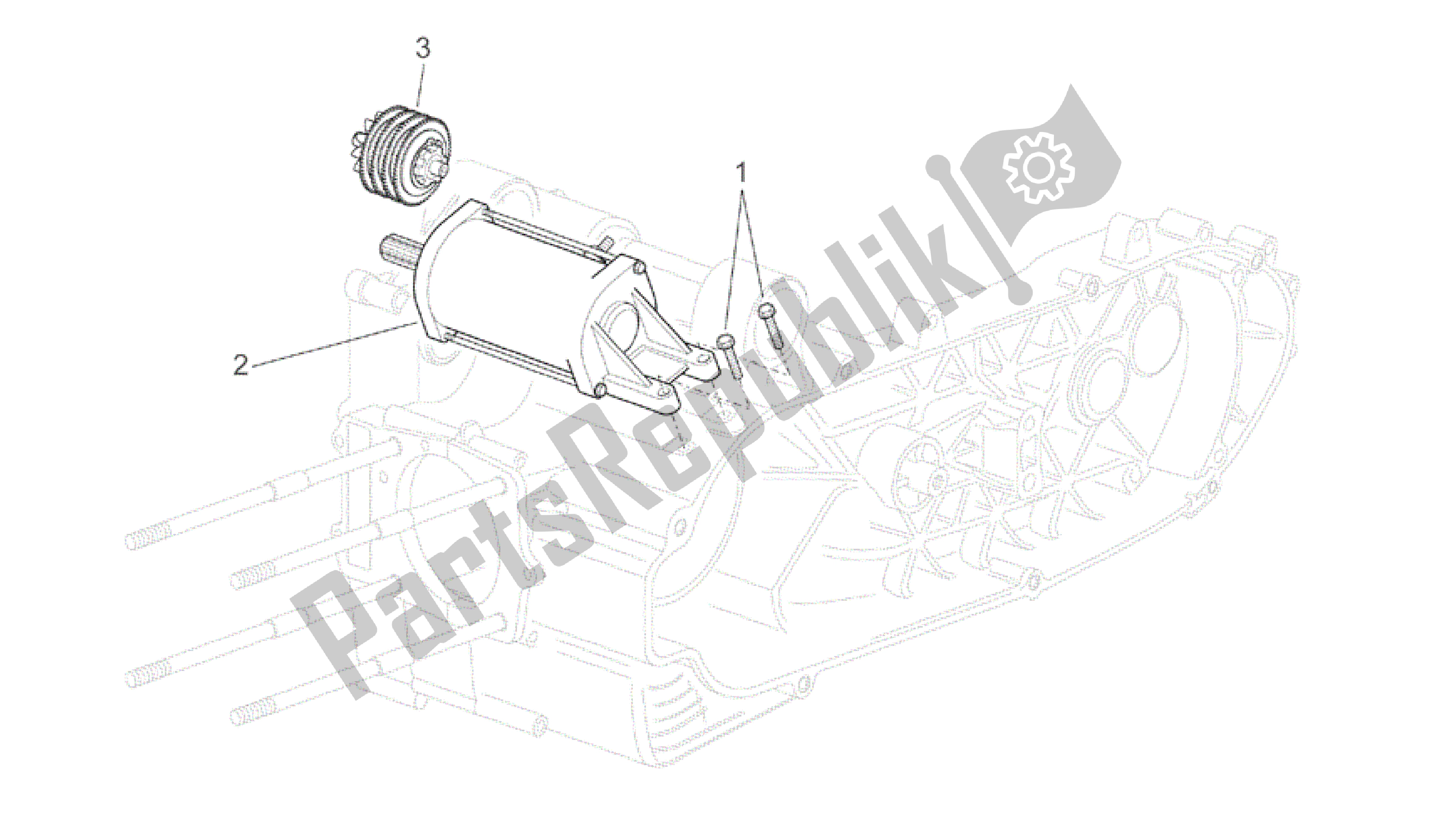 Alle onderdelen voor de Startmotor van de Aprilia Scarabeo 500 2003 - 2006