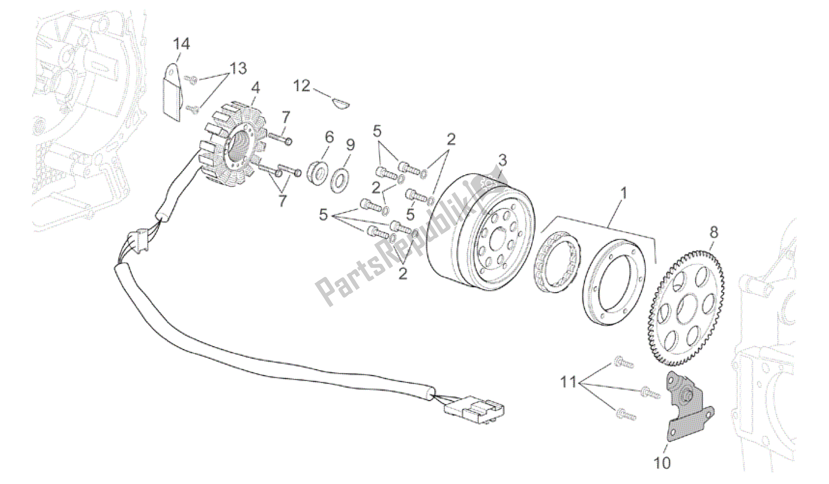 All parts for the Ignition Unit of the Aprilia Scarabeo 500 2003 - 2006