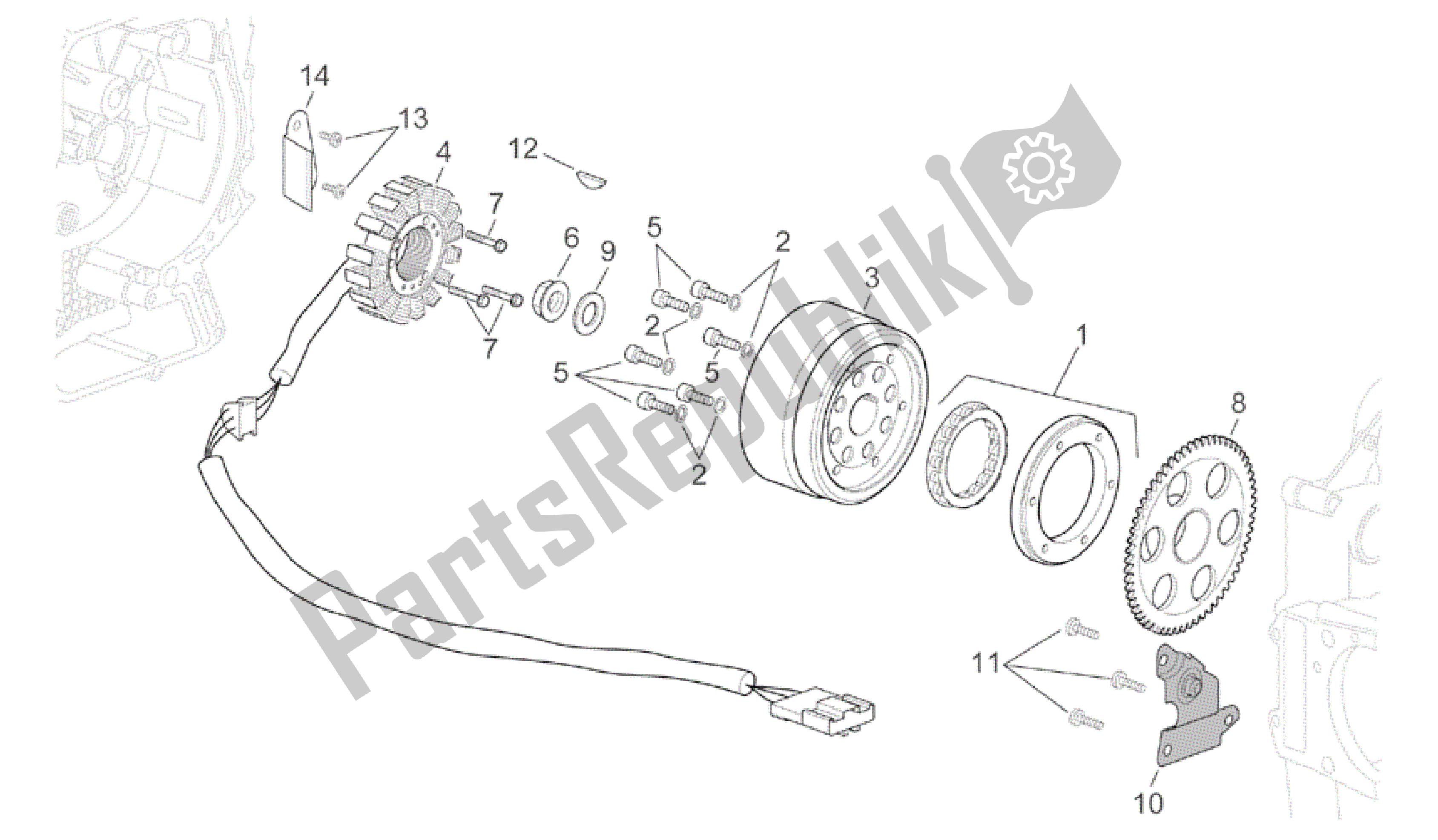 All parts for the Ignition Unit of the Aprilia Scarabeo 500 2003 - 2006