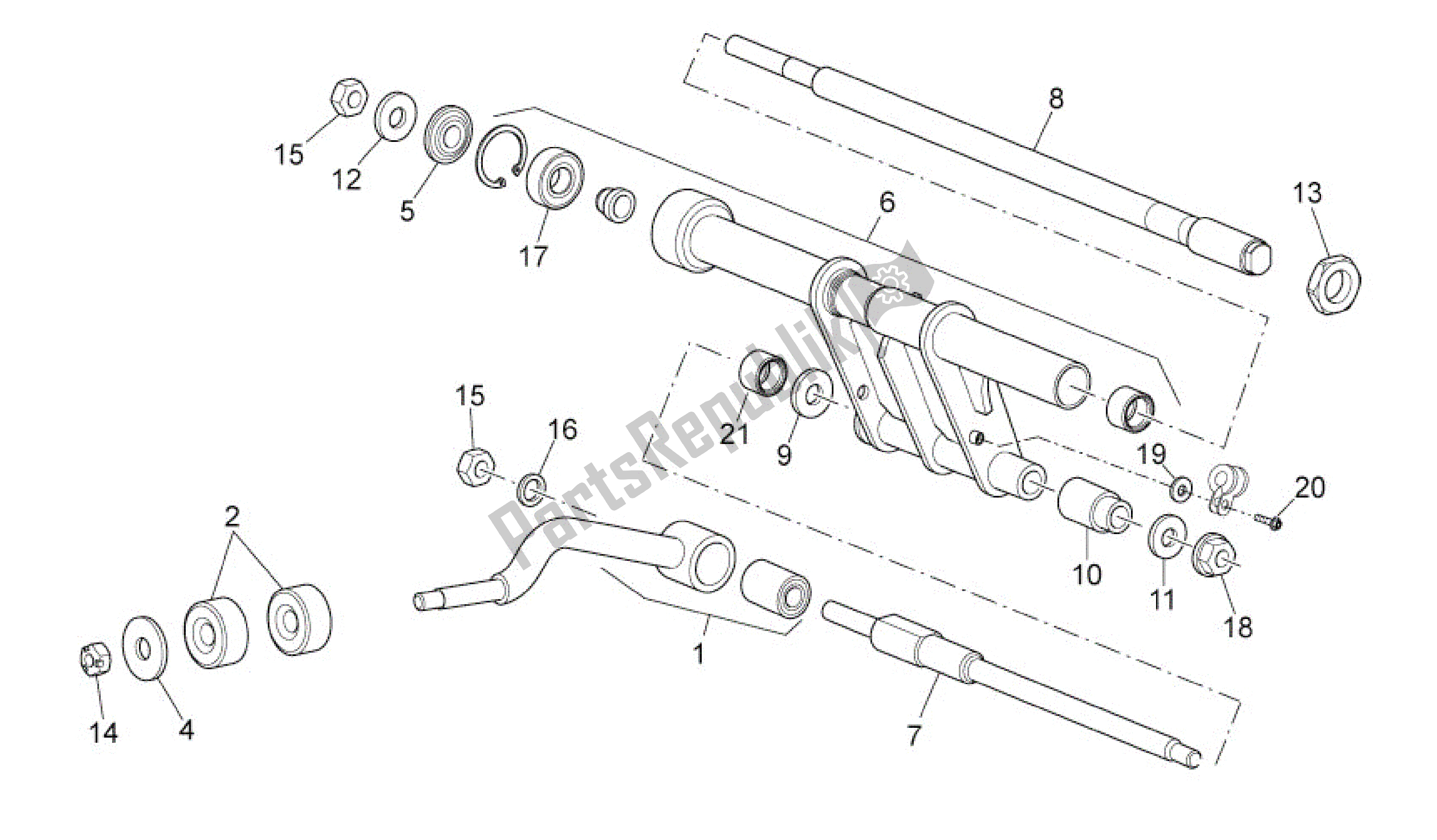 Toutes les pièces pour le Bielle du Aprilia Scarabeo 400 2006 - 2008