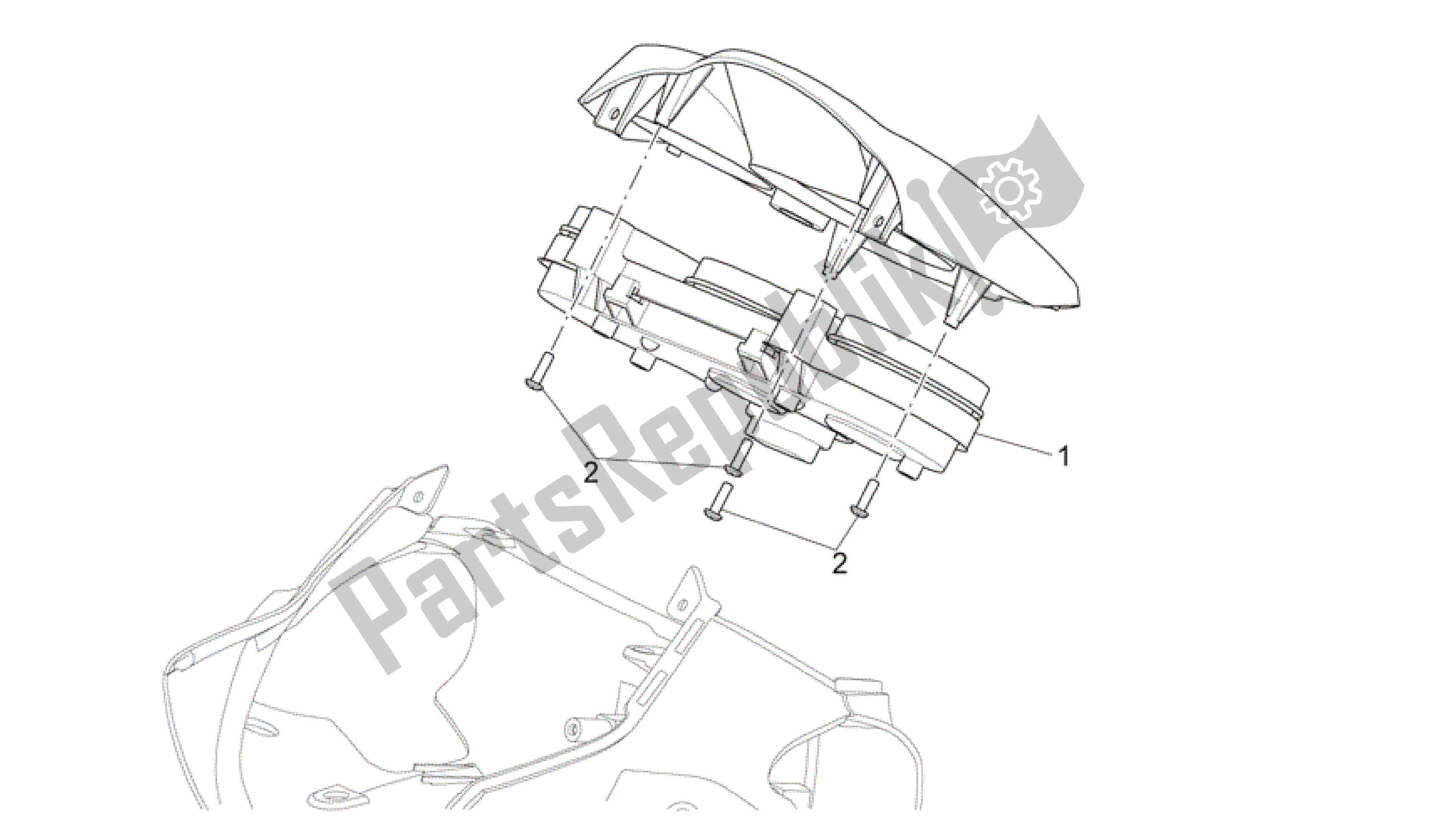 All parts for the Dashboard of the Aprilia Scarabeo 400 2006 - 2008