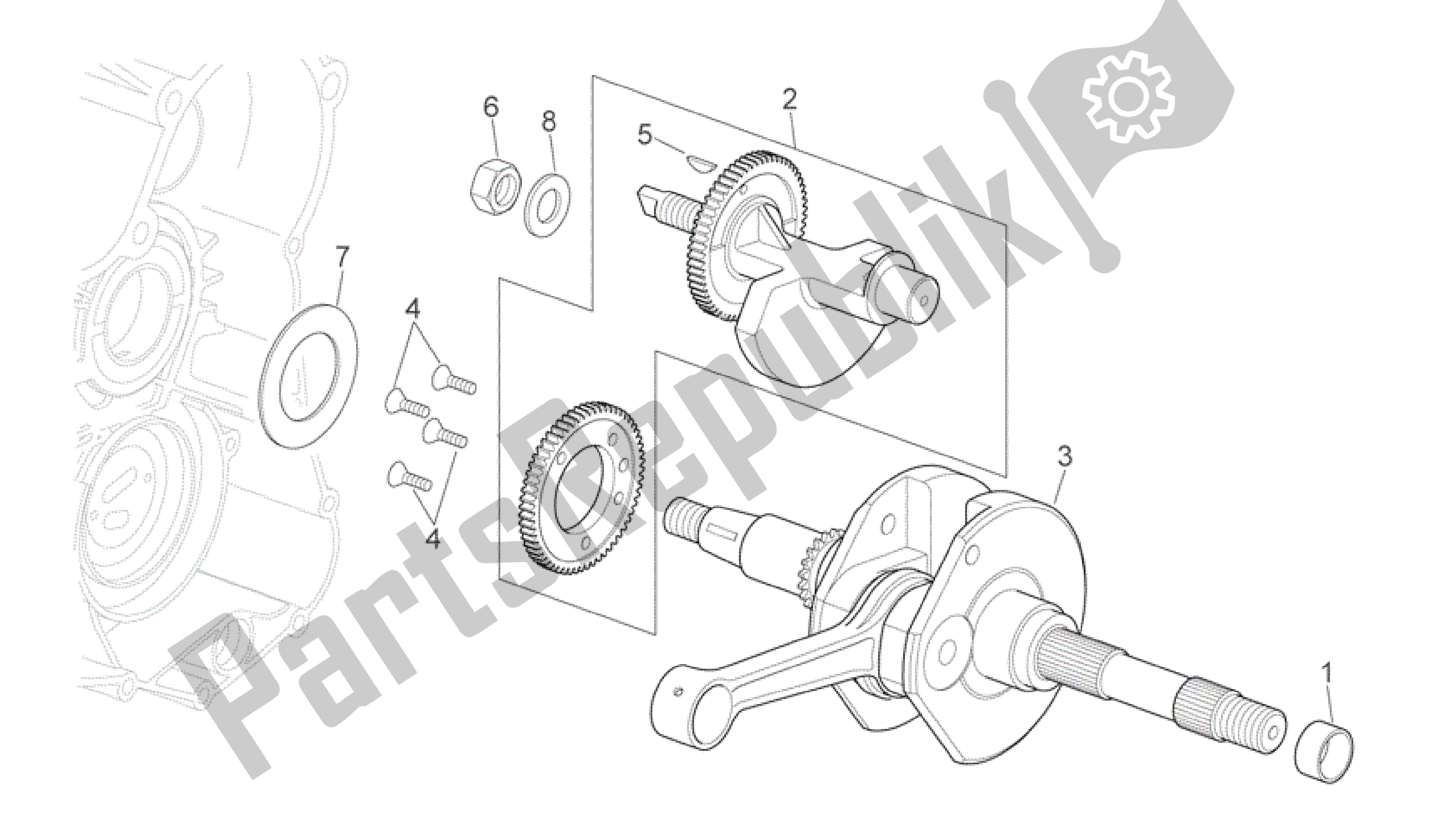 Toutes les pièces pour le Arbre De Transmission du Aprilia Scarabeo 400 2006 - 2008