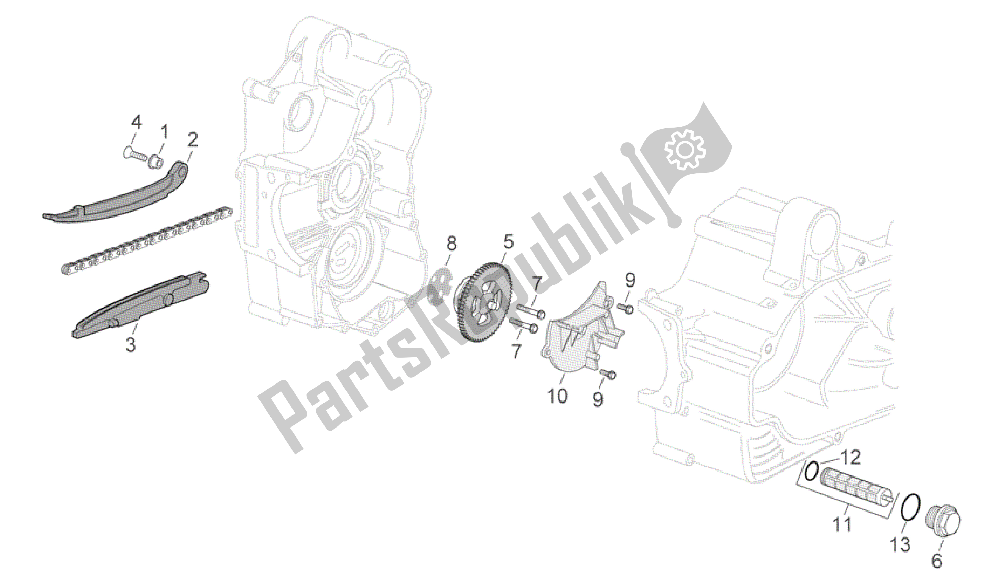 Alle Teile für das Ölpumpe des Aprilia Scarabeo 400 2006 - 2008