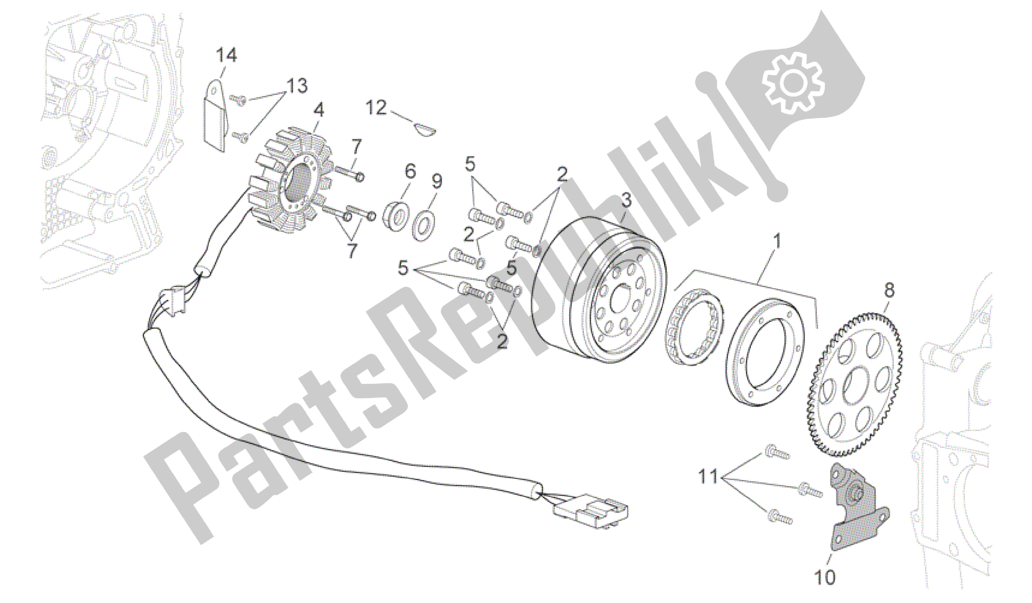 Todas as partes de Unidade De Ignição do Aprilia Scarabeo 400 2006 - 2008