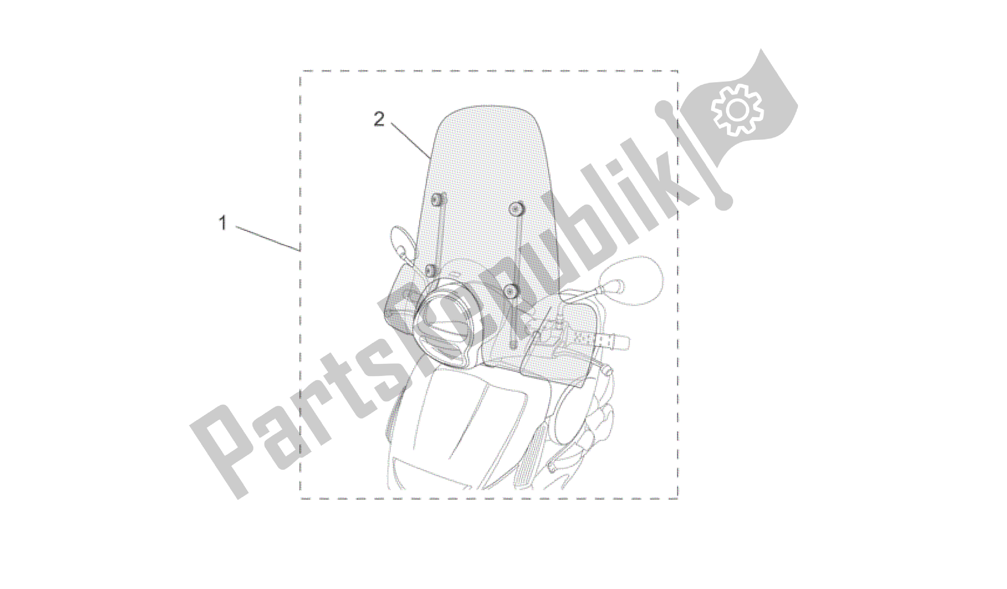 Tutte le parti per il Acc. - Parabrezza del Aprilia Scarabeo 400 2006 - 2008