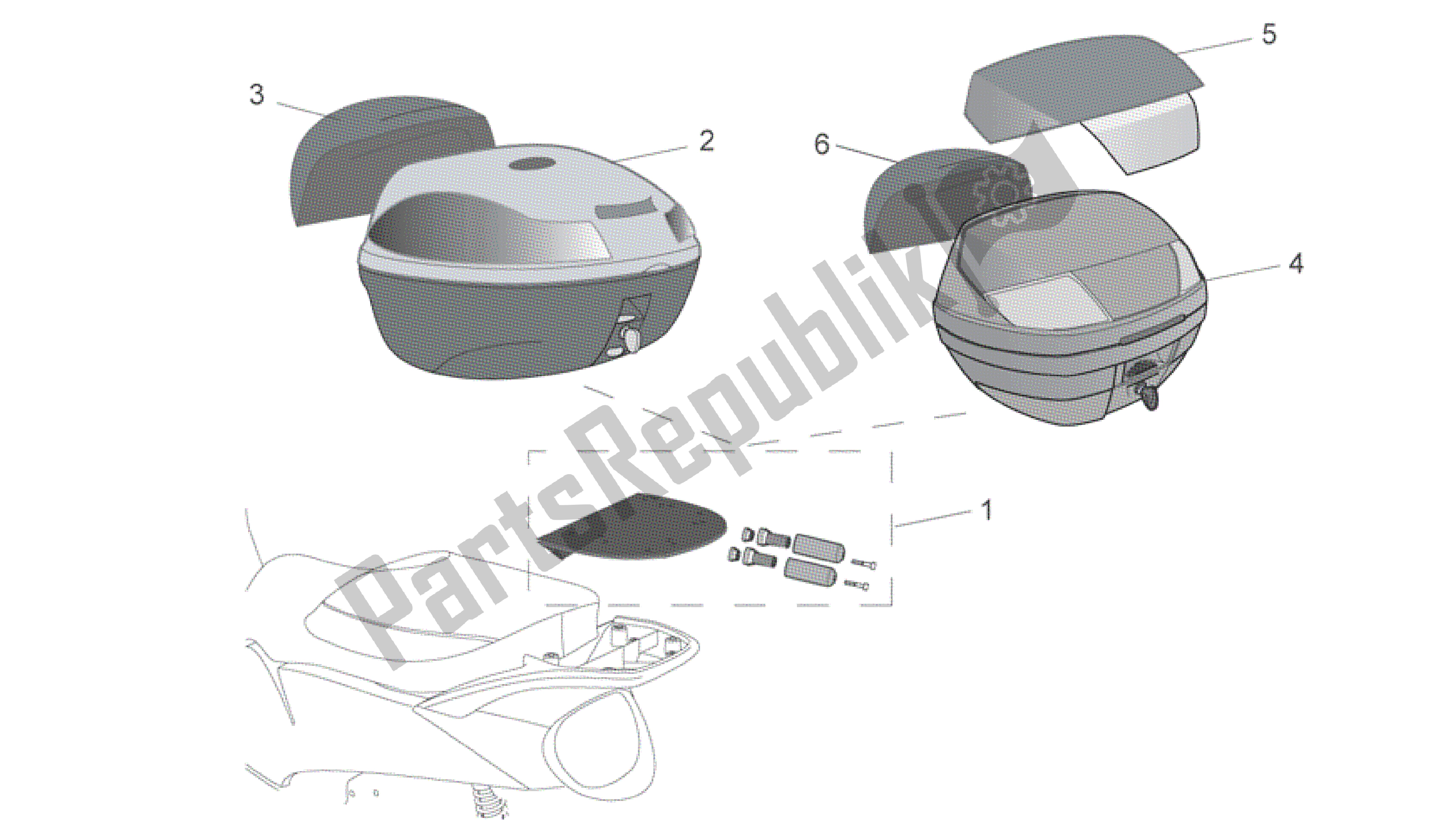 Wszystkie części do Wg. - Topy / Etui I Aprilia Scarabeo 400 2006 - 2008