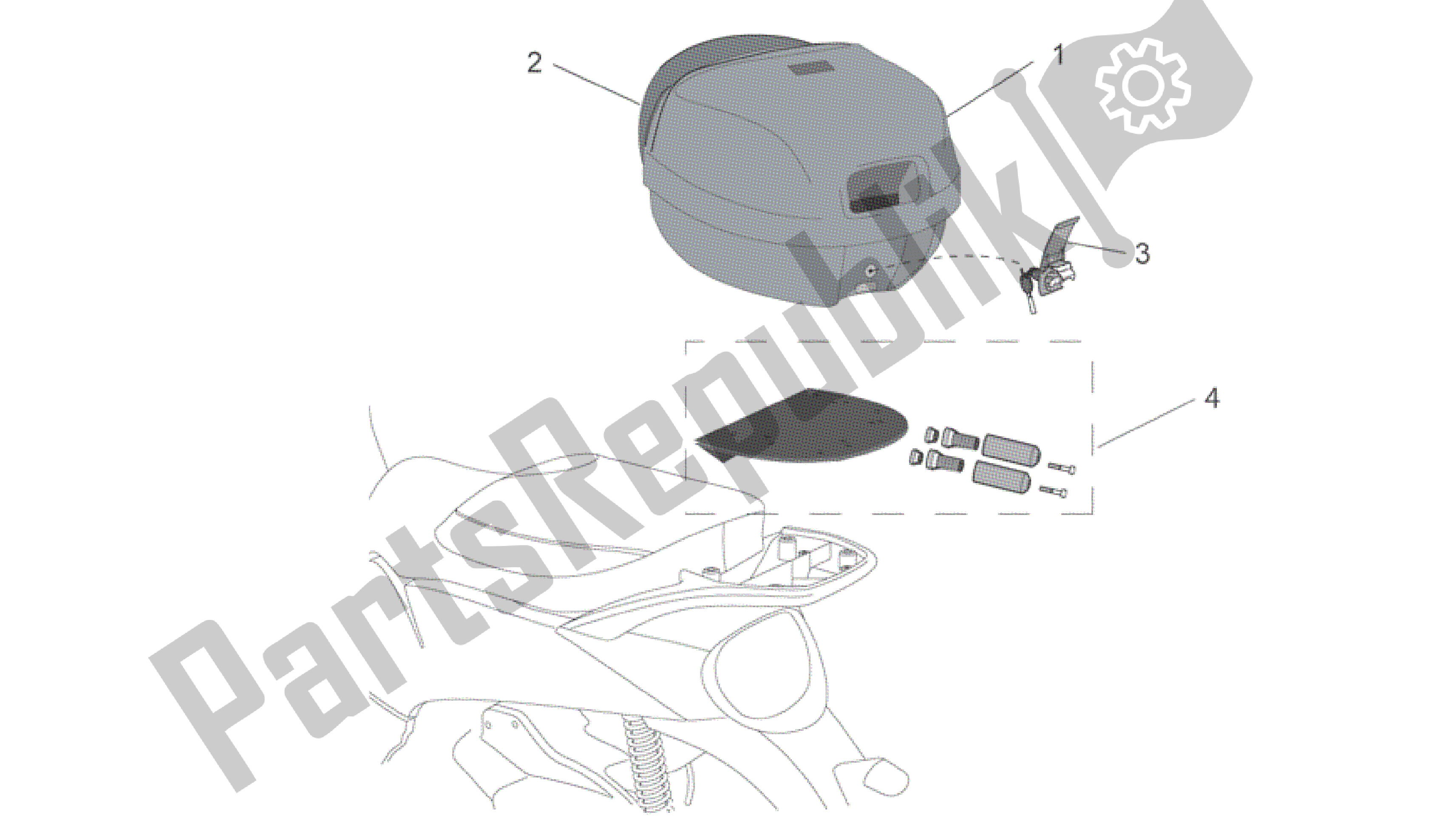 Toutes les pièces pour le Acc. - Top / Cases Ii du Aprilia Scarabeo 400 2006 - 2008