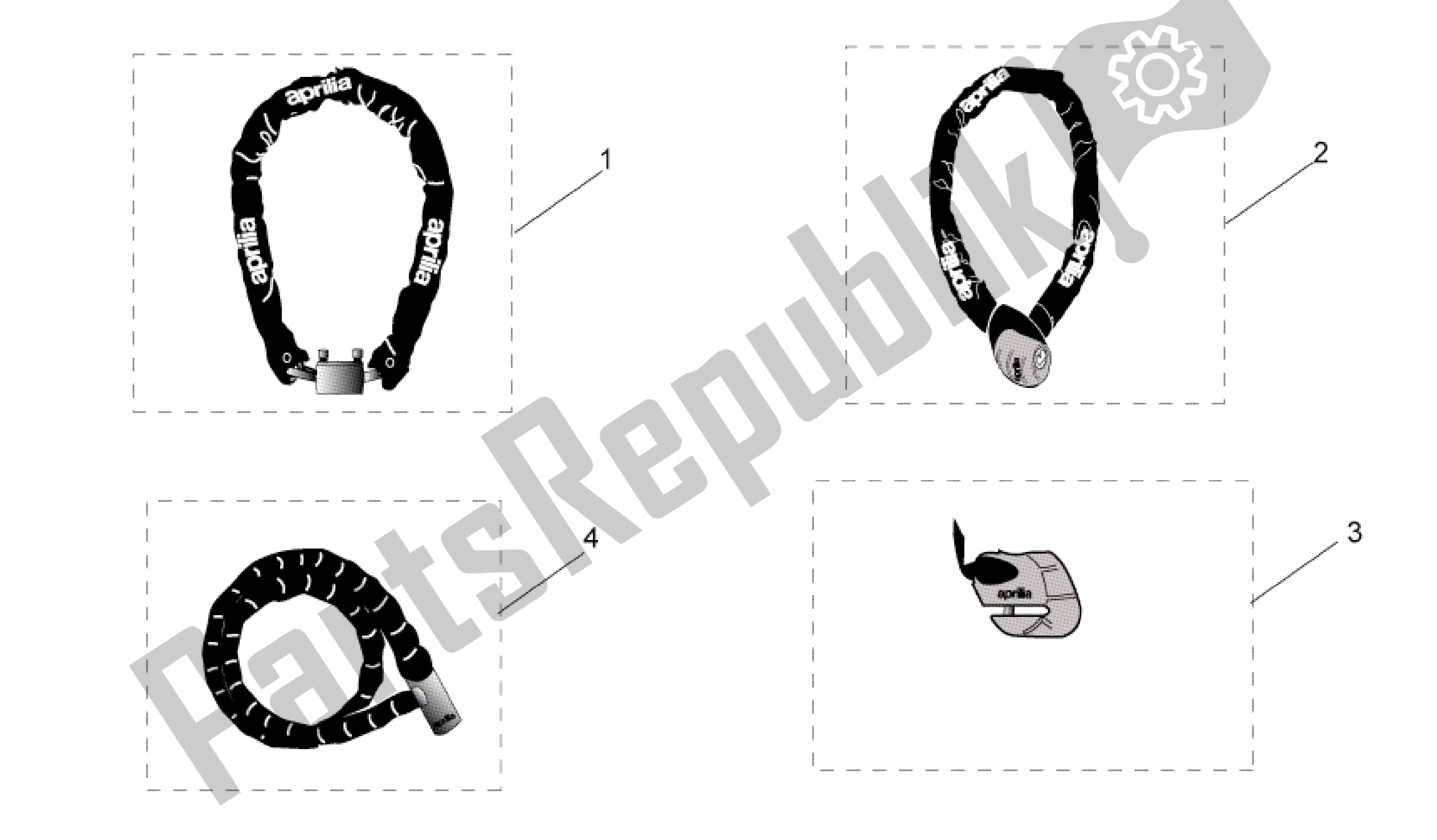 Toutes les pièces pour le Acc. - Mécanique Anti-vol du Aprilia Scarabeo 400 2006 - 2008